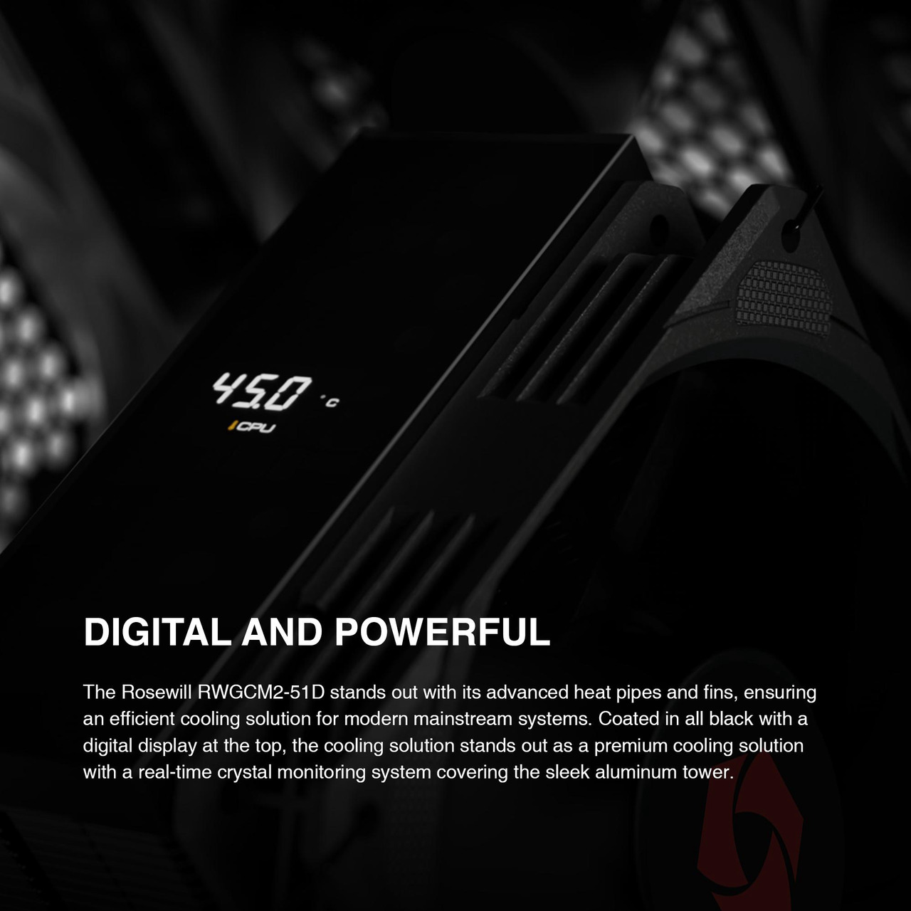 Open Box: Rosewill CPU Air Cooler with Digital Display | 5 Copper Heat Pipes | Up to 2000 RPM Fan Speed | 120mm Hydraulic Bearing PWM Fan | Support LGA 1851/1700/1151/1150/1155/1156/1200 | AMD AM5/AM4 - RWGCM2 - Newegg.com - Open Box condition - Image 14