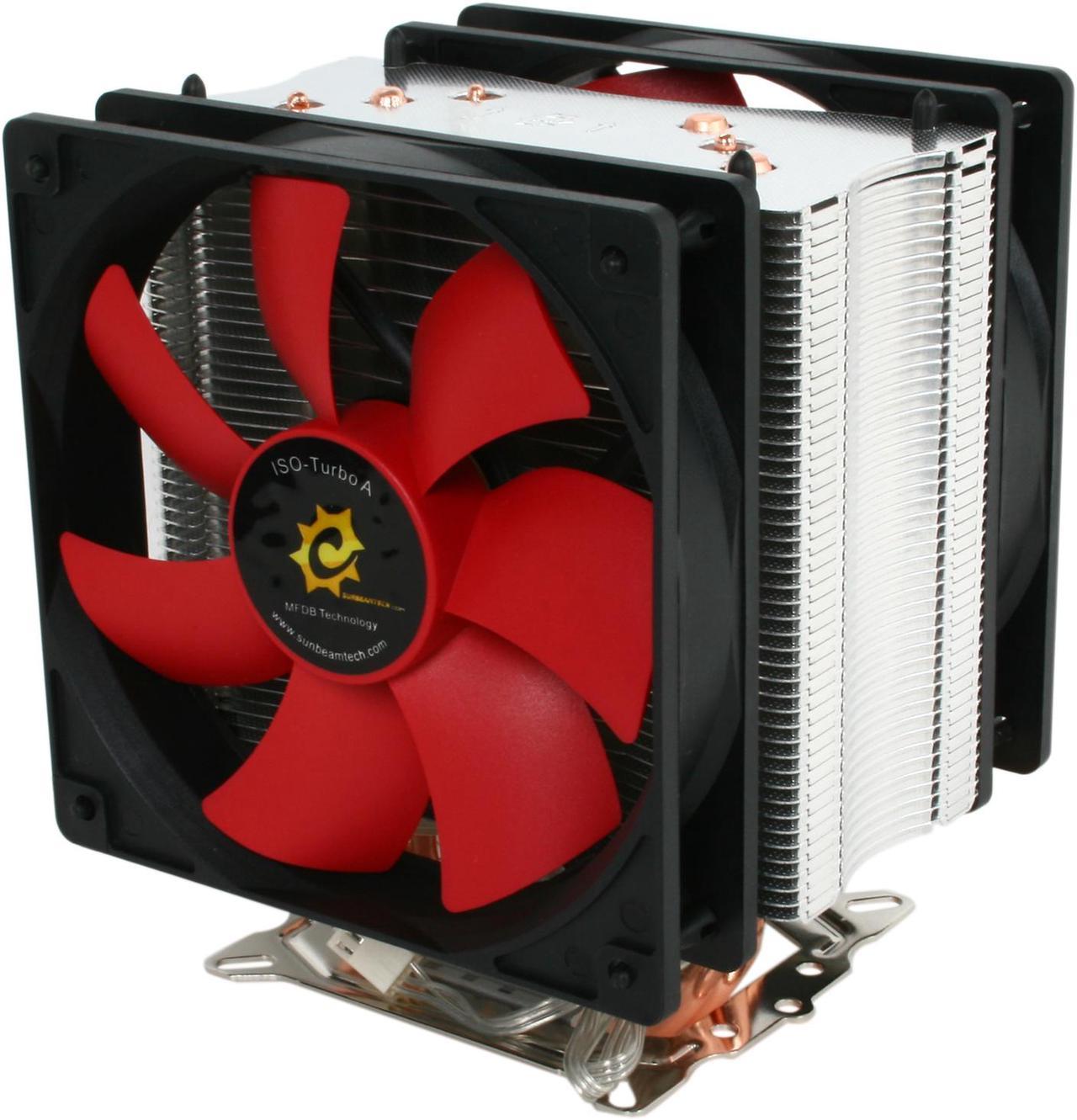 Sunbeam Twister 120 CW-TWI-120-SV 120mm x 2 MFDB CPU Cooler with Rheosmart PCI fan controller, free TX-4 Thermal Paste Included Inside