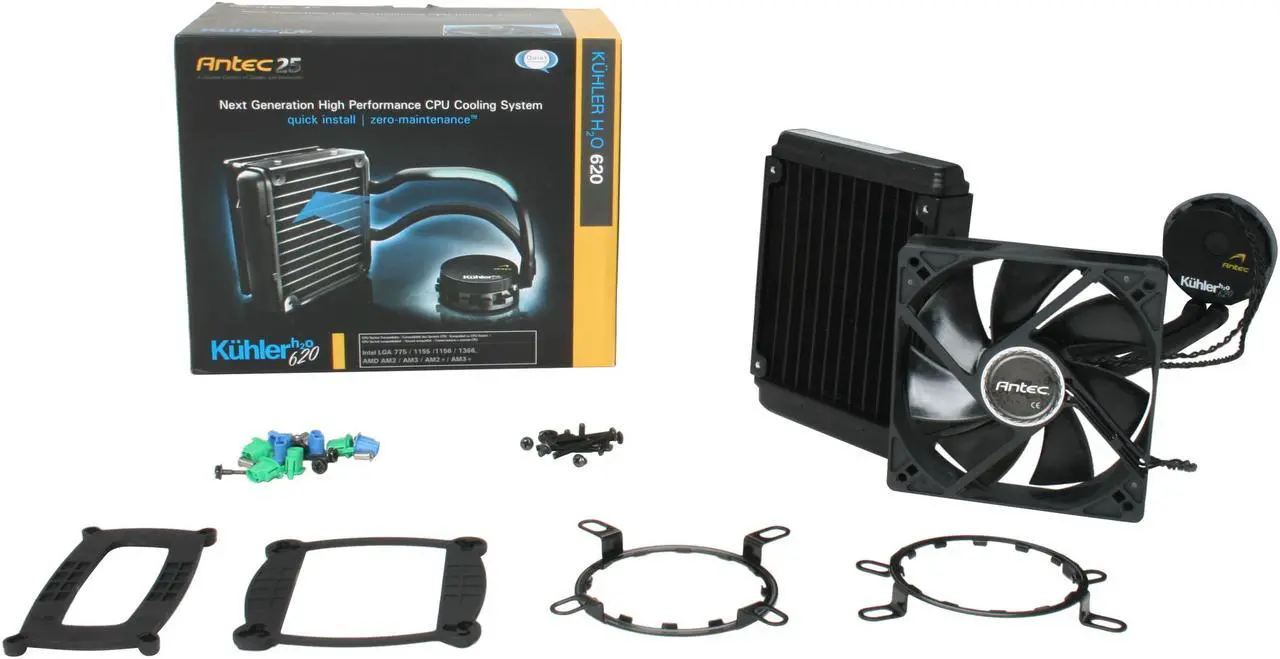 Alt view image 9 of 9 - Antec Kuhler H2O 620 Liquid Cooling System