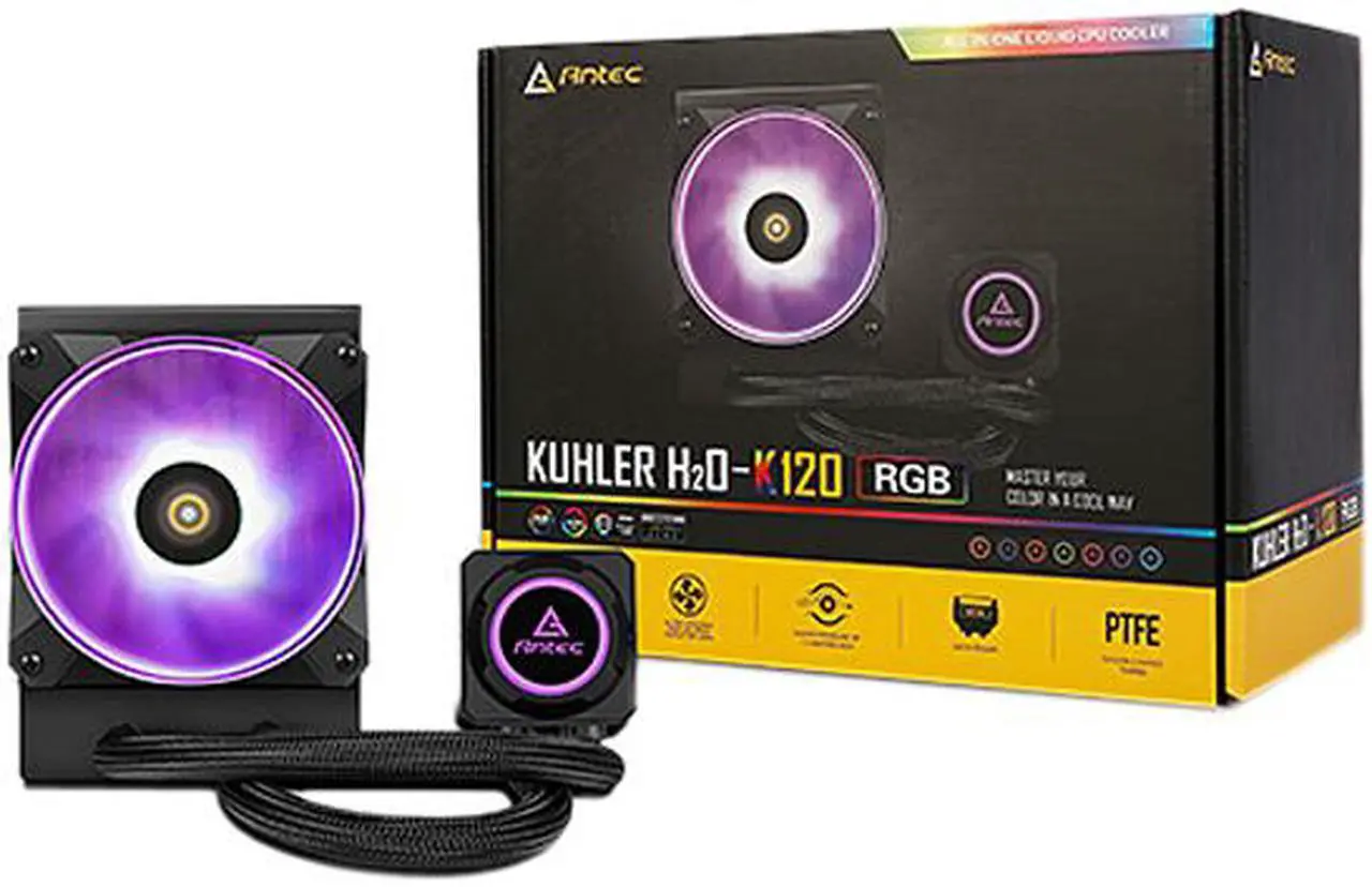 Alt view image 5 of 5 - Antec Kühler H2O K Series K120 RGB All in One CPU Cooler