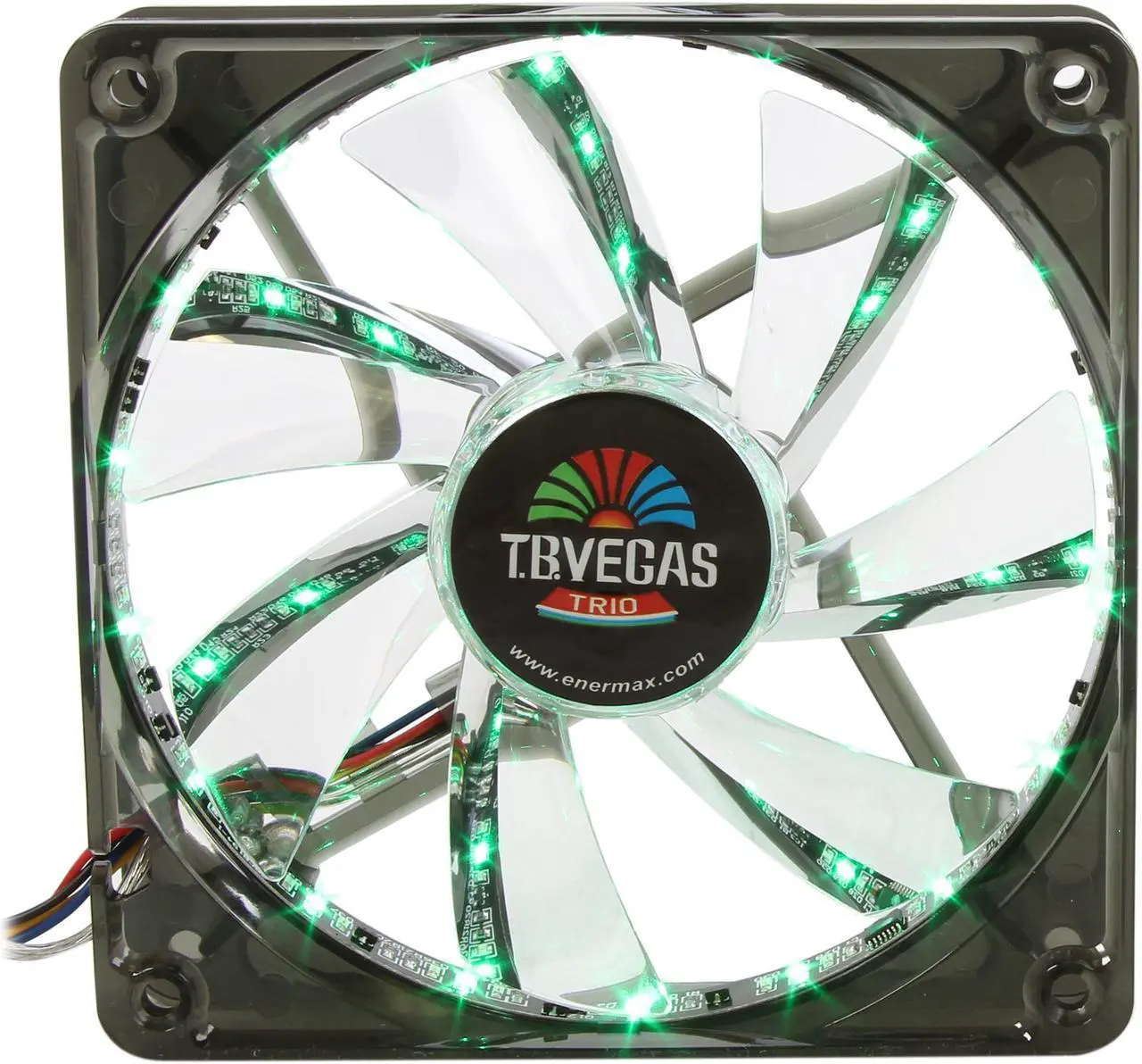 Alt view image 4 of 8 - ENERMAX T.B. Vegas Trio UCTVT12P Blue / Red / Green LED Case Fan with Changeable Modes PWM Function