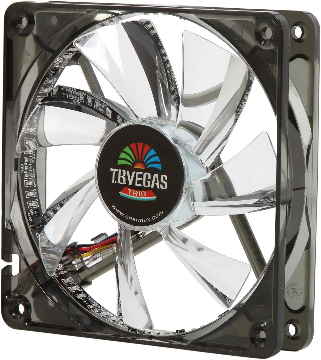 Alt view image 5 of 8 - ENERMAX T.B. Vegas Trio UCTVT12P Blue / Red / Green LED Case Fan with Changeable Modes PWM Function