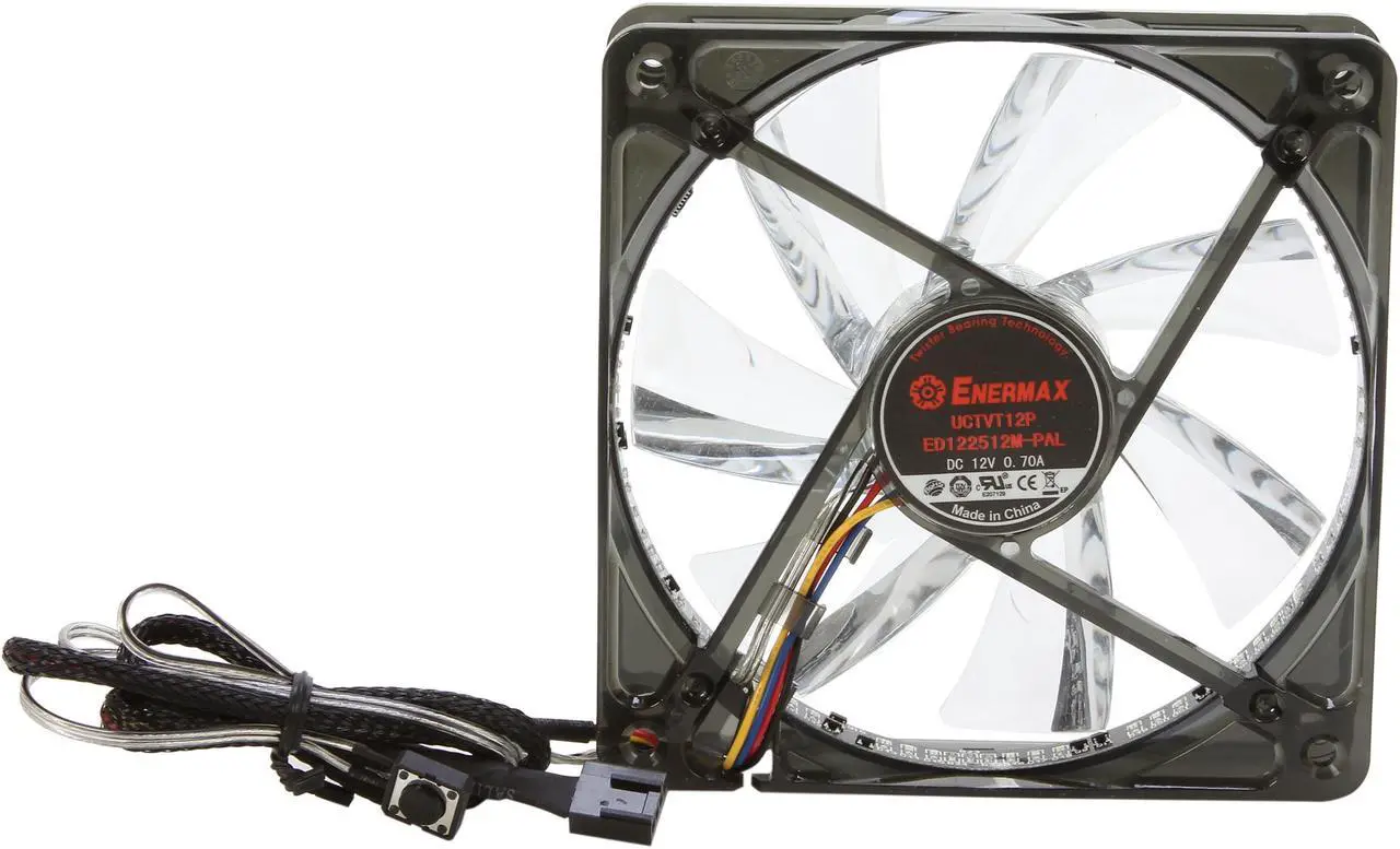 Alt view image 7 of 8 - ENERMAX T.B. Vegas Trio UCTVT12P Blue / Red / Green LED Case Fan with Changeable Modes PWM Function