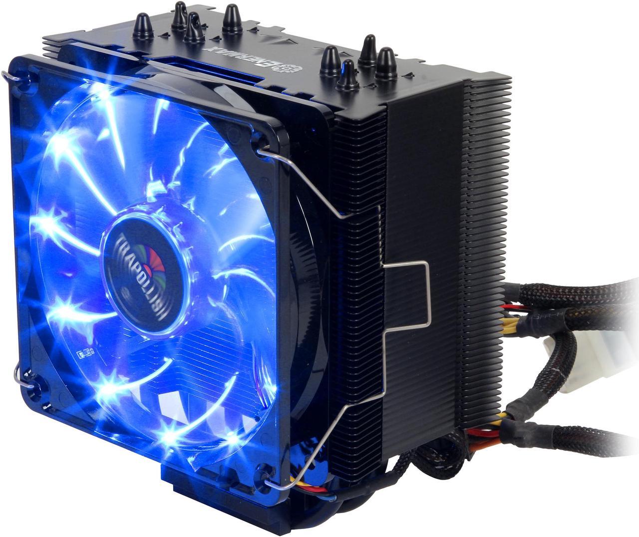 Enermax ETS-T40-BK Black 120mm Twister CPU Cooler with TB Apollish Blue LED PWM Fan