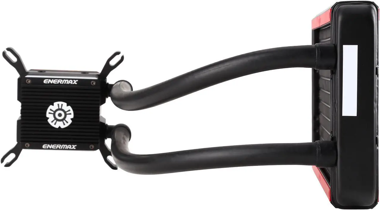 Alt view image 4 of 10 - Enermax Liqtech 240 All-in-One Liquid Cooler 27MM Thick Radiator w/ Duo High Pressure Airflow Fans
