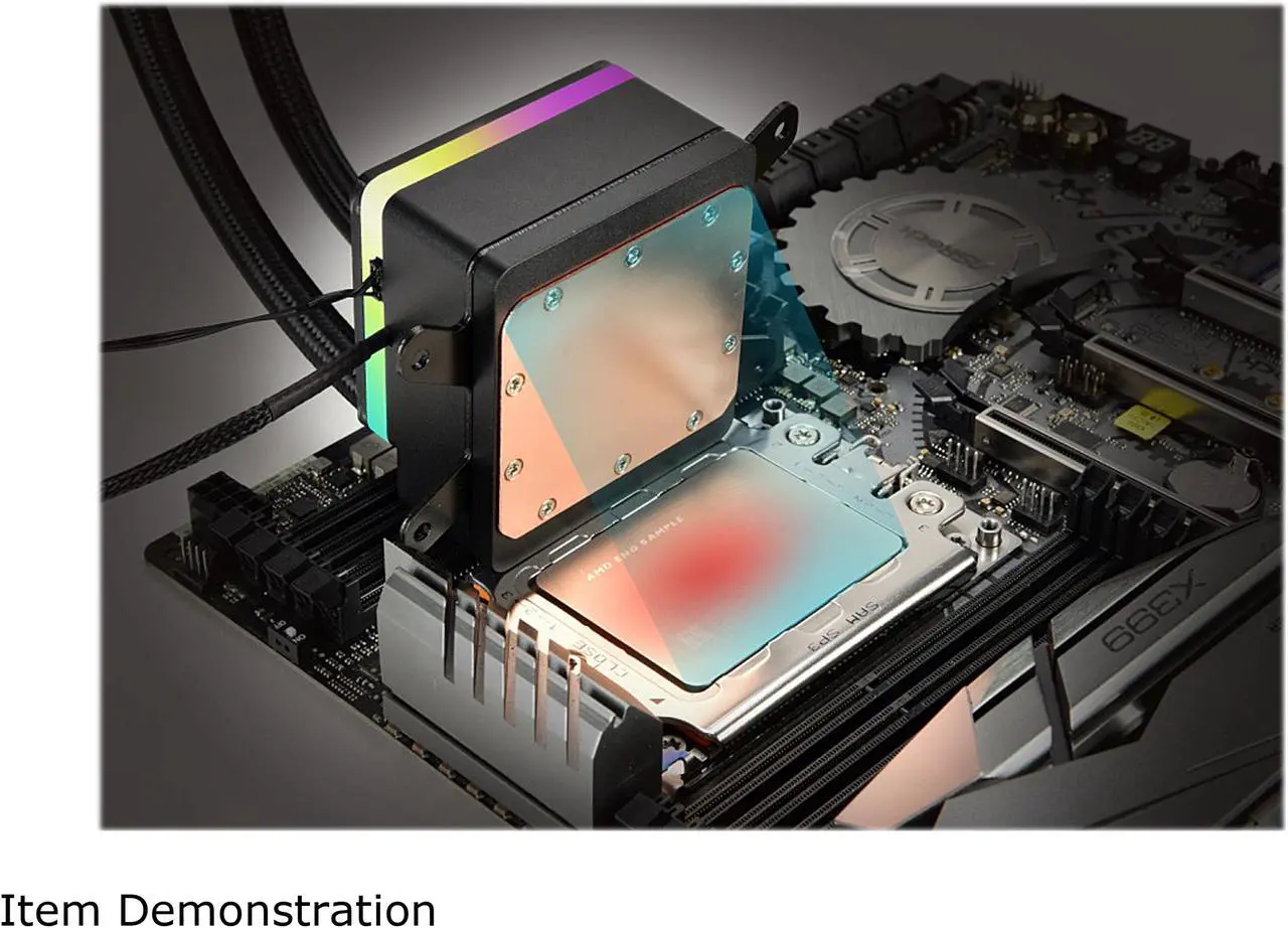 Alt view image 6 of 9 - ENERMAX LIQTECH II TR4 360 All-in-one CPU Liquid Cooler for AMD TR4 & Intel Xeon , 360mm Radiator, Dual Chamber RGB Pump, T.B. Pressure fan blades, AMD Socket sWRS8 and Intel LGA 4677 Ready – AMD® TR5 (sWRX9 / sTRX5 / SP6) Compatible