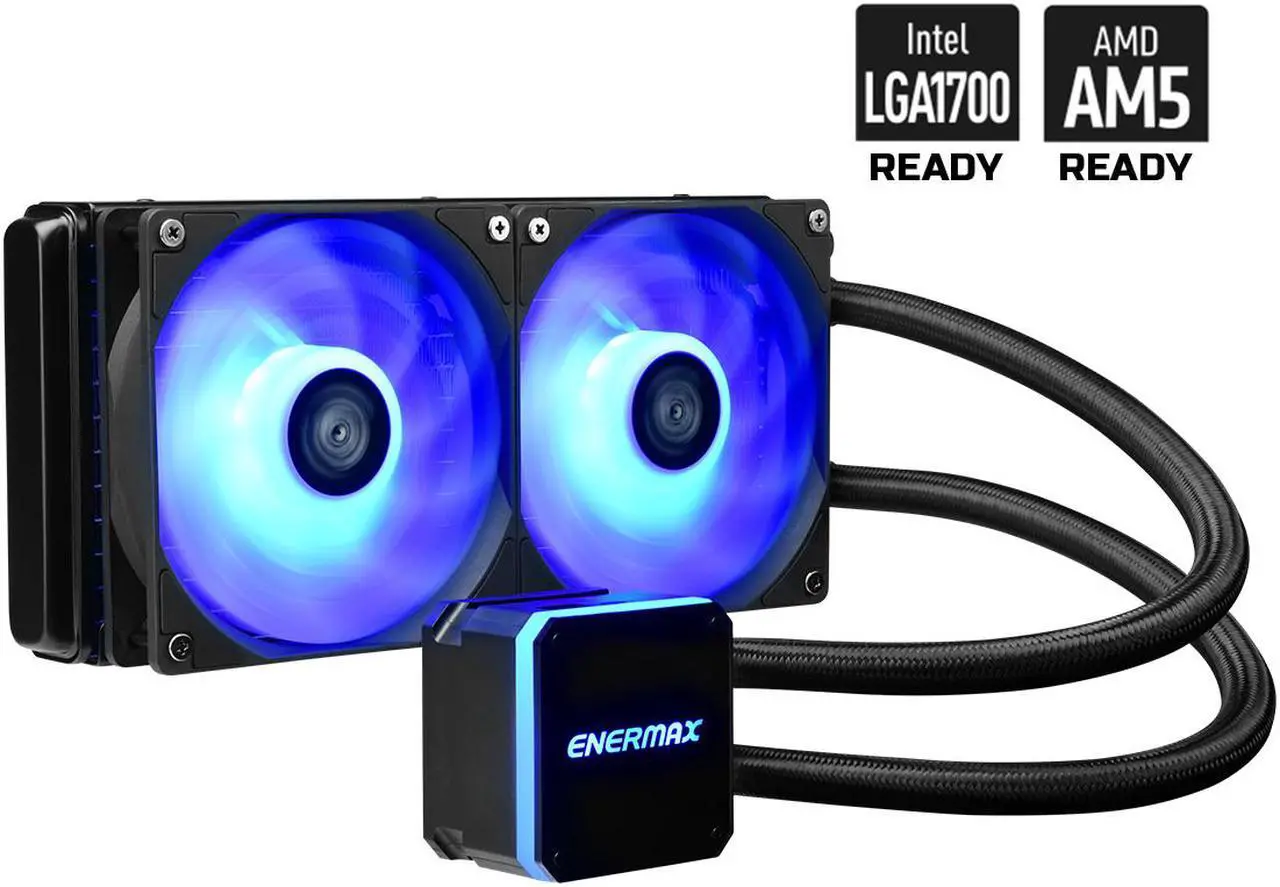 Main image of Enermax LIQMAX III 240 RGB, All-in-one CPU Liquid Cooler for AM4 & AM5 / LGA 1700/1200/1151, 240mm Radiator, Dual-Chamber Water Block, RGB Fan - AM5 & LGA1700 Ready