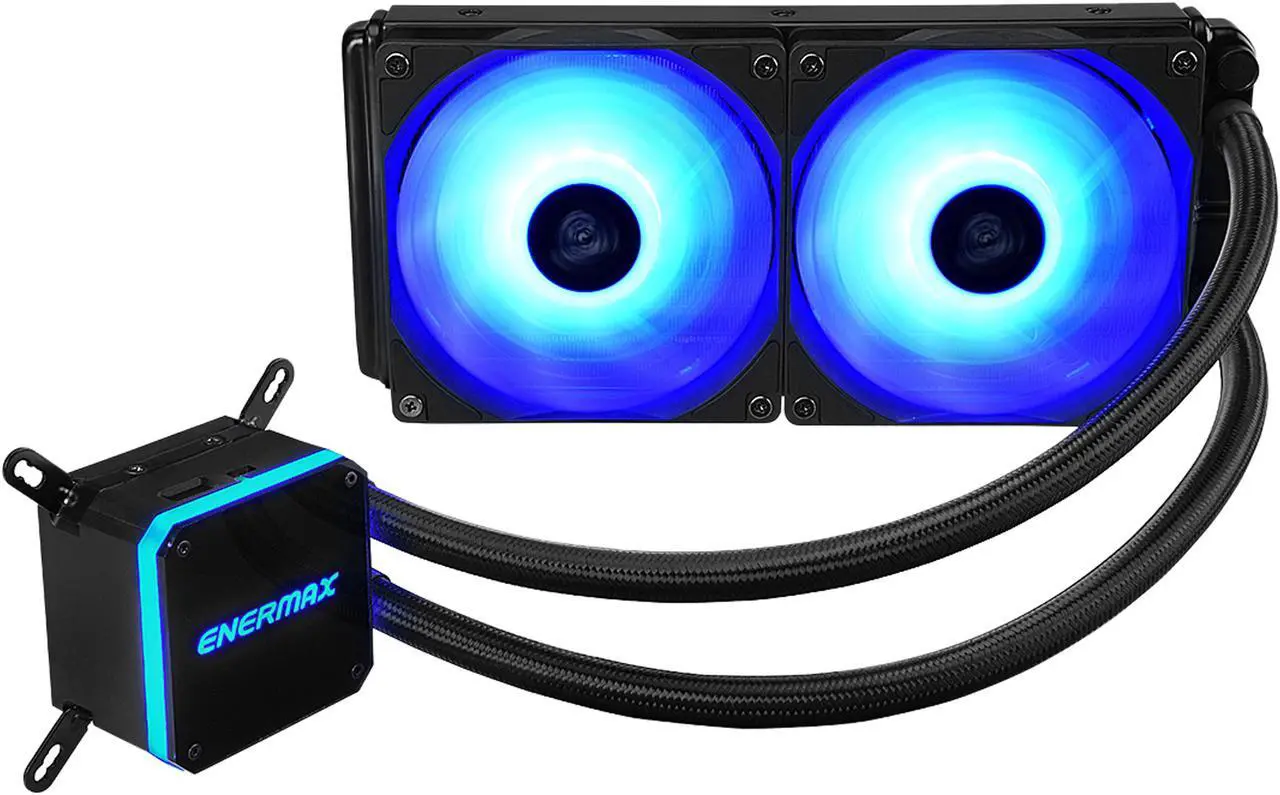 Alt view image 3 of 8 - Enermax LIQMAX III 240 RGB, All-in-one CPU Liquid Cooler for AM4 & AM5 / LGA 1700/1200/1151, 240mm Radiator, Dual-Chamber Water Block, RGB Fan - AM5 & LGA1700 Ready