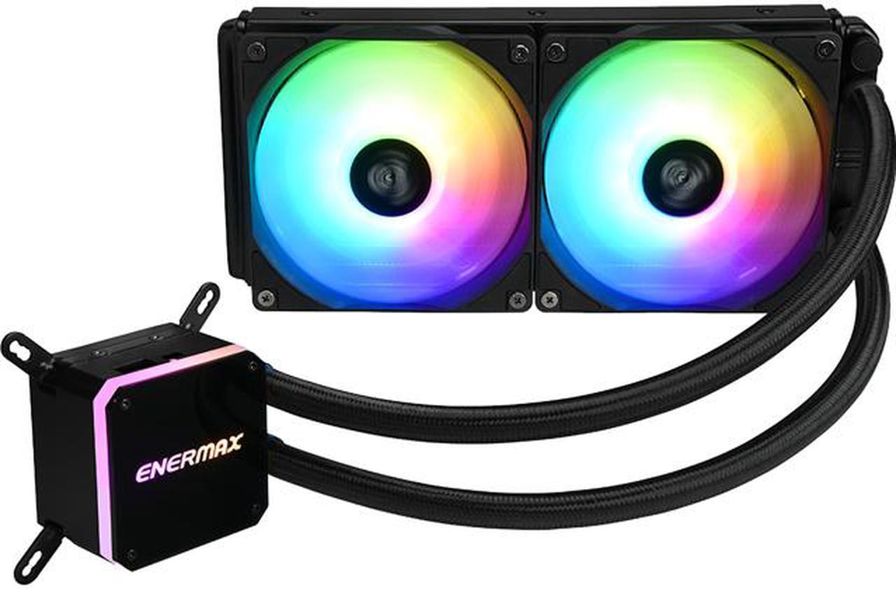 Alt view image 3 of 8 - Enermax LIQMAX III 240 ARGB, All-in-one CPU Liquid Cooler for AM4 & AM5 / LGA 1851/1700/1200/1151, 240mm Radiator, Dual-Chamber Water Block, ARGB Fan - AM5 & LGA 1851,1700 Ready