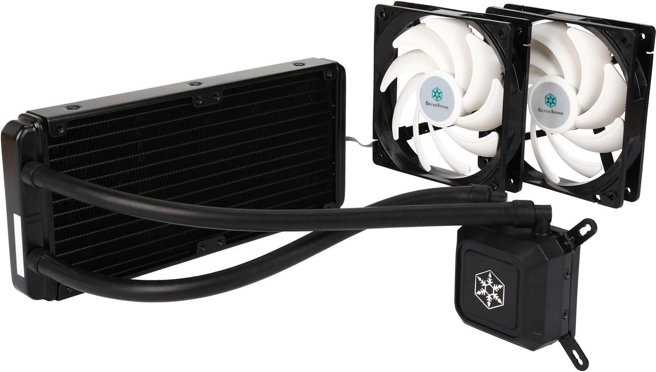 SILVERSTONE TD02-LITE Durable High-Performance All-In-One Liquid CPU Cooler with Dual Adjustable 120mm PWM Fans