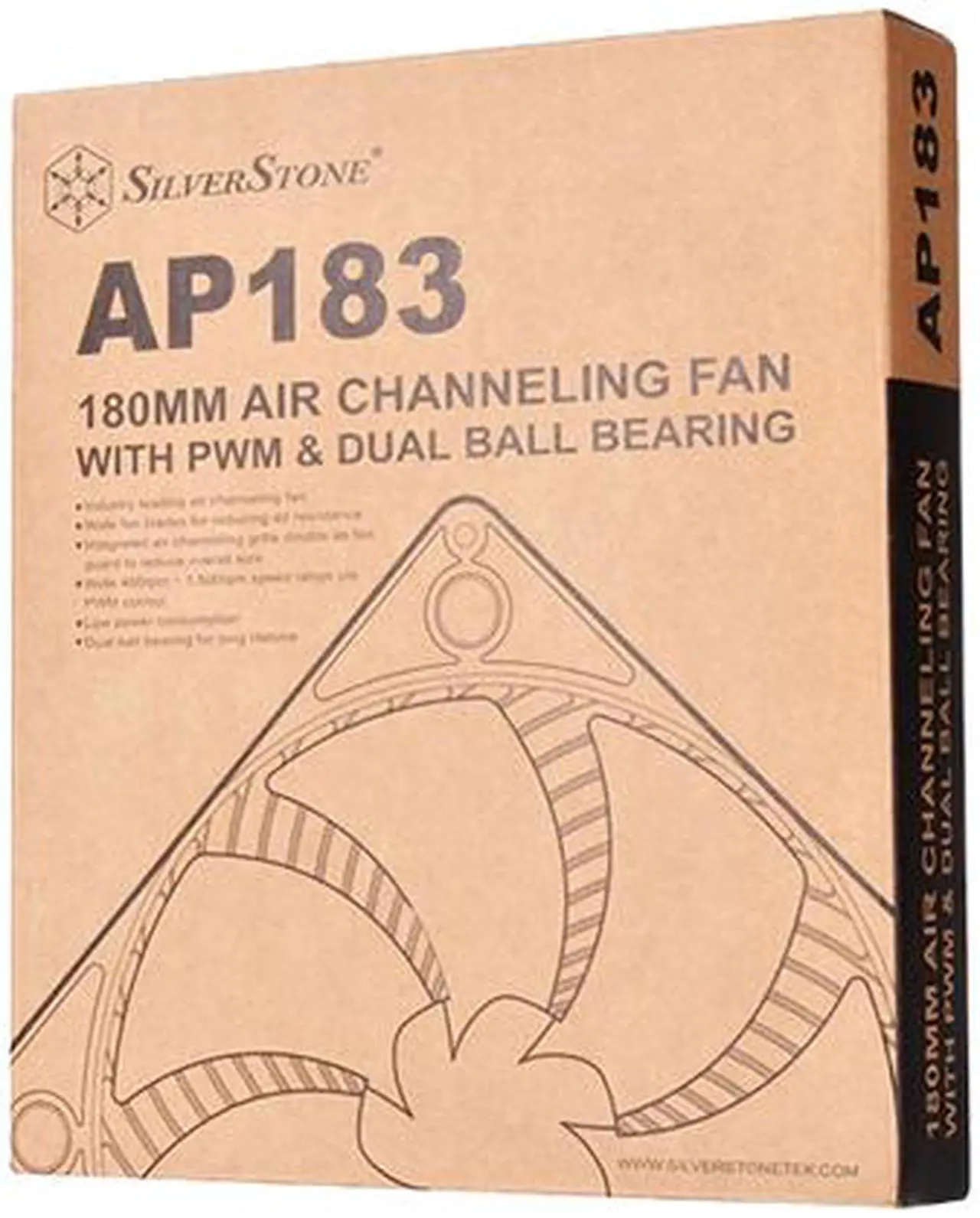 Alt view image 8 of 8 - SilverStone AP Series SST-AP183 180 mm Case Fan