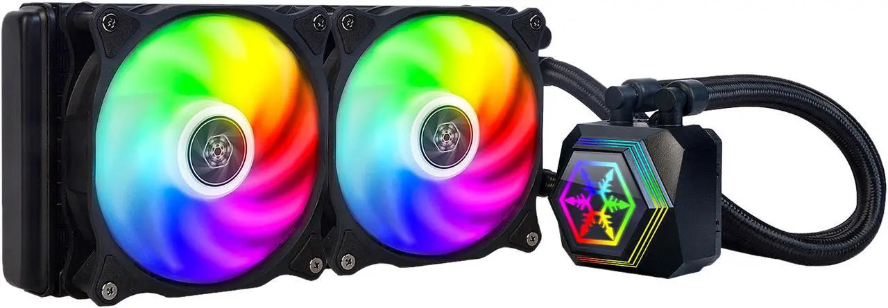 Main image of SilverStone PF240-ARGB AIO CPU Liquid Cooling/ARGB/Dual 120mm PWM Fan/MCT Pump/Universal Intel & AMD Socket Solution