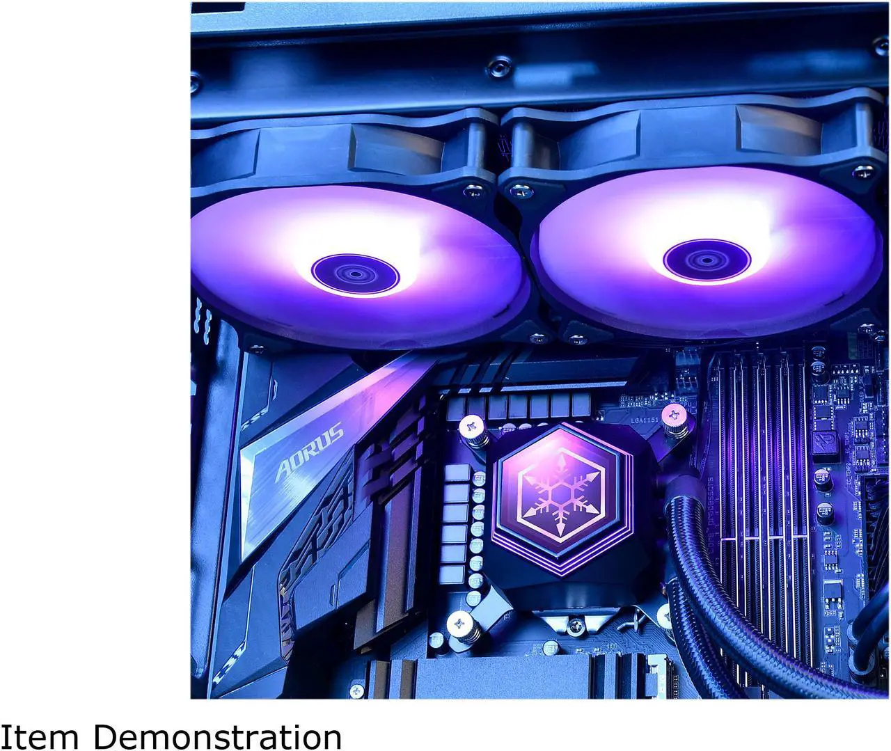 Alt view image 13 of 14 - SilverStone PF240-ARGB AIO CPU Liquid Cooling/ARGB/Dual 120mm PWM Fan/MCT Pump/Universal Intel & AMD Socket Solution