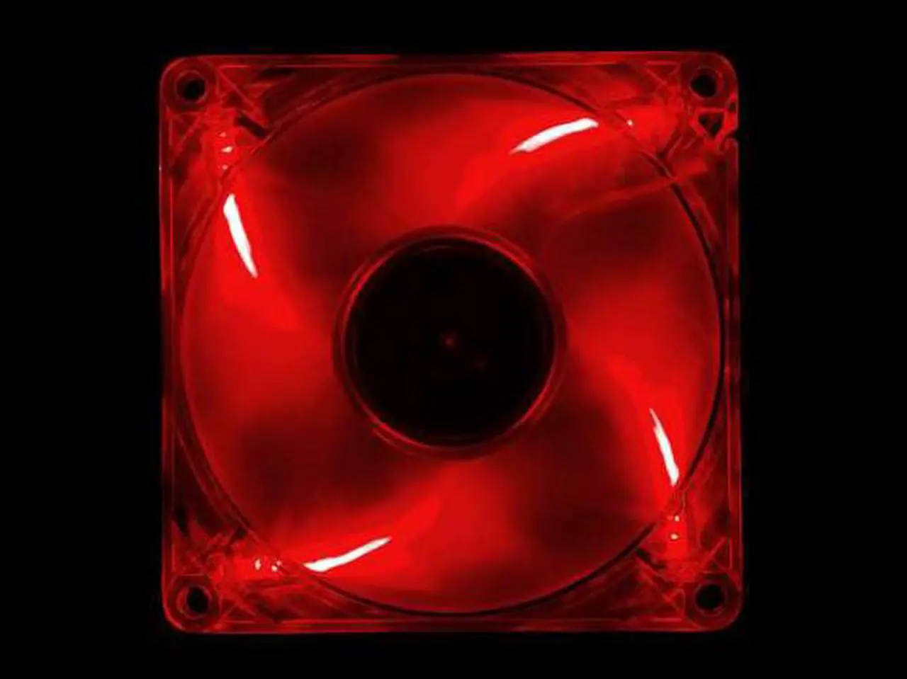 Main image of HIPER HFF-1R08N Red LED 80mm Transparent Case Fan