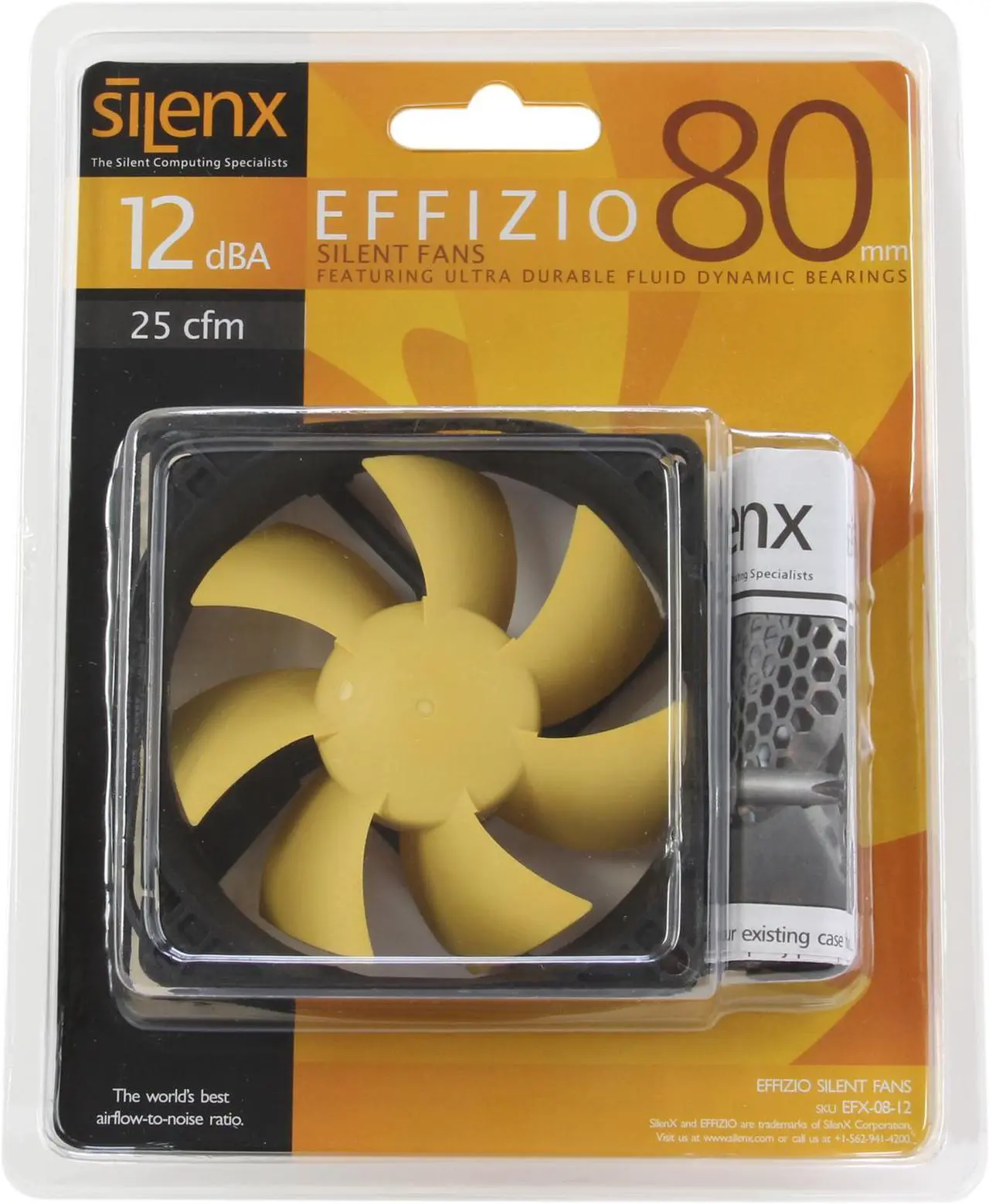 Alt view image 6 of 6 - SilenX EFX-08-12 80mm Effizio Quiet Case Fan