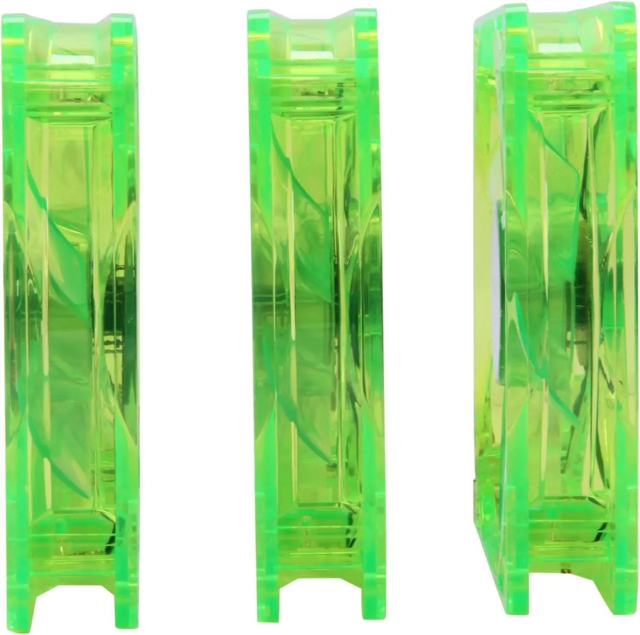 Alt view image 3 of 5 - APEVIA CF312SL-UGN Green LED 120mm UV Cooling Fan 3 in 1 pack