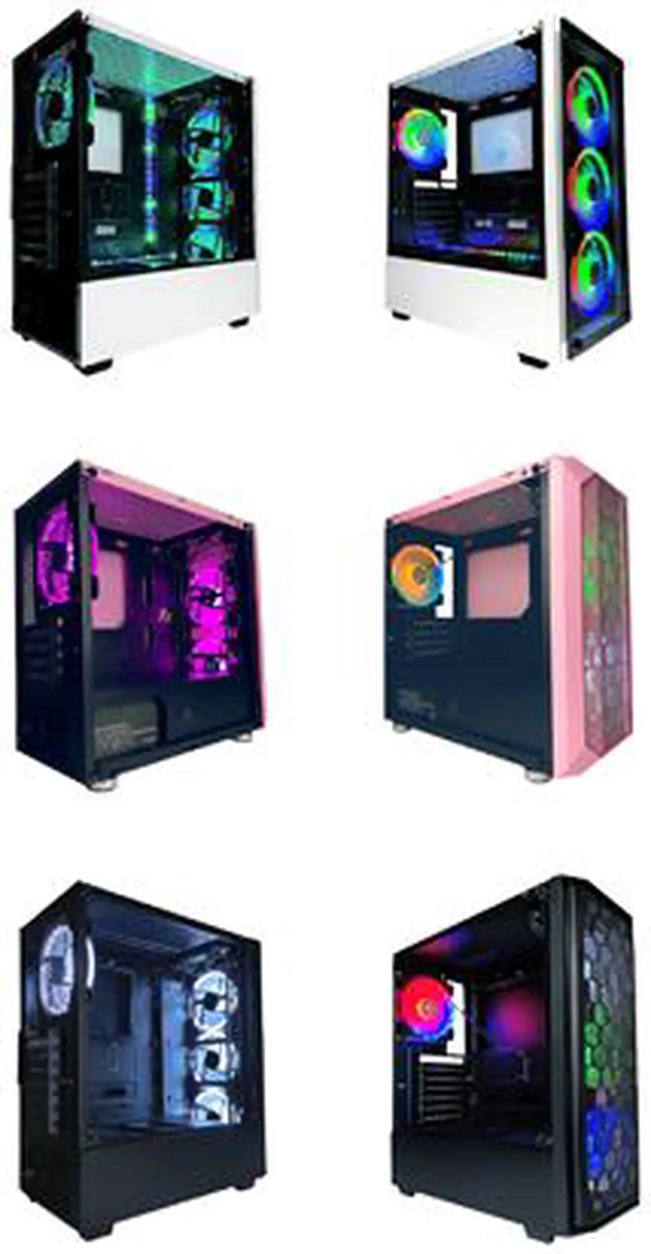 Alt view image 3 of 5 - APEVIA Twilight TL412L2S-RGB 120mm Silent Addressable RGB Color Changing LED Fan (4 Fans) + 2 X Color Changing Magnetic Led Strips & 4-pin Control Box and RF Remote (4 + 2 Pack)