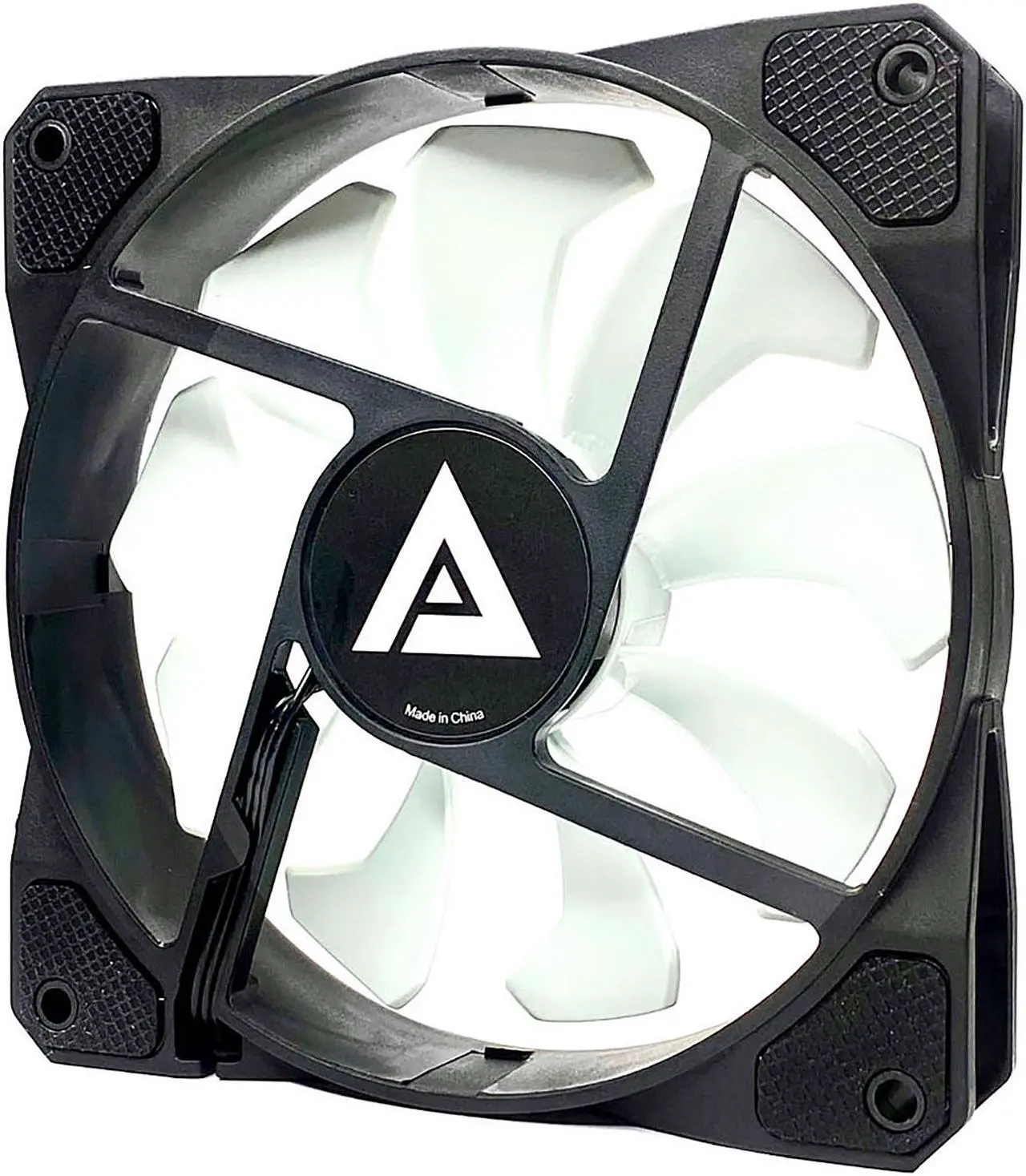 Alt view image 2 of 4 - APEVIA 1012S-WB 120mm Non-LED Black/White Fan with Anti-Vibration Rubber Pads (10 Pack)
