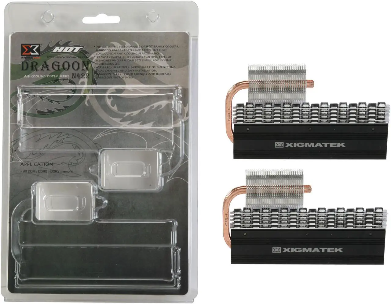 Alt view image 3 of 3 - XIGMATEK dragoon-n422 Aluminum alloy HDT family cooler for RAM module