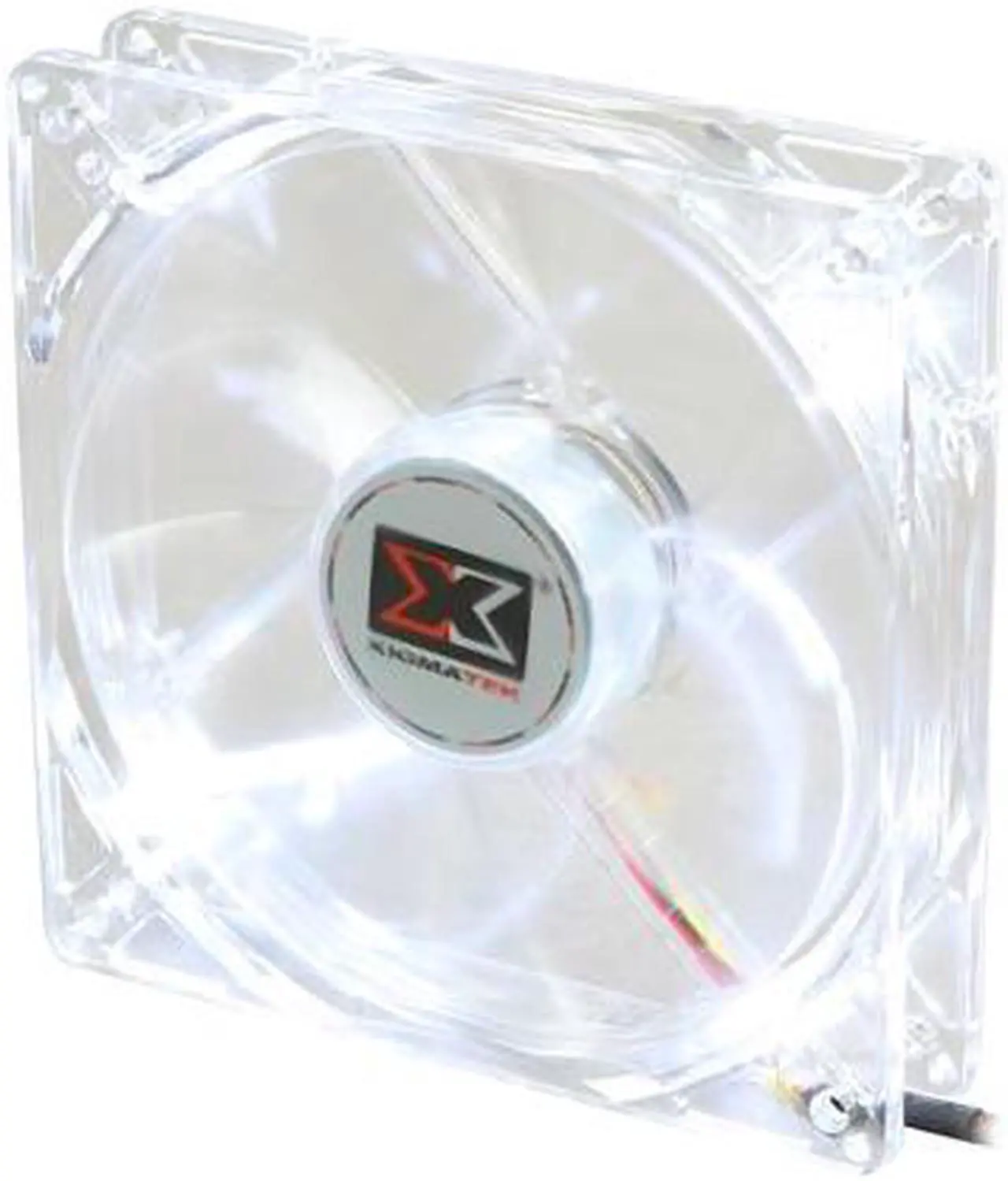 Main image of XIGMATEK FCB (Fluid Circulative Bearing) Cooling System Crystal Series CLF-F1254 120mm White LED Case Fan PSU Molex Adapter/extender included