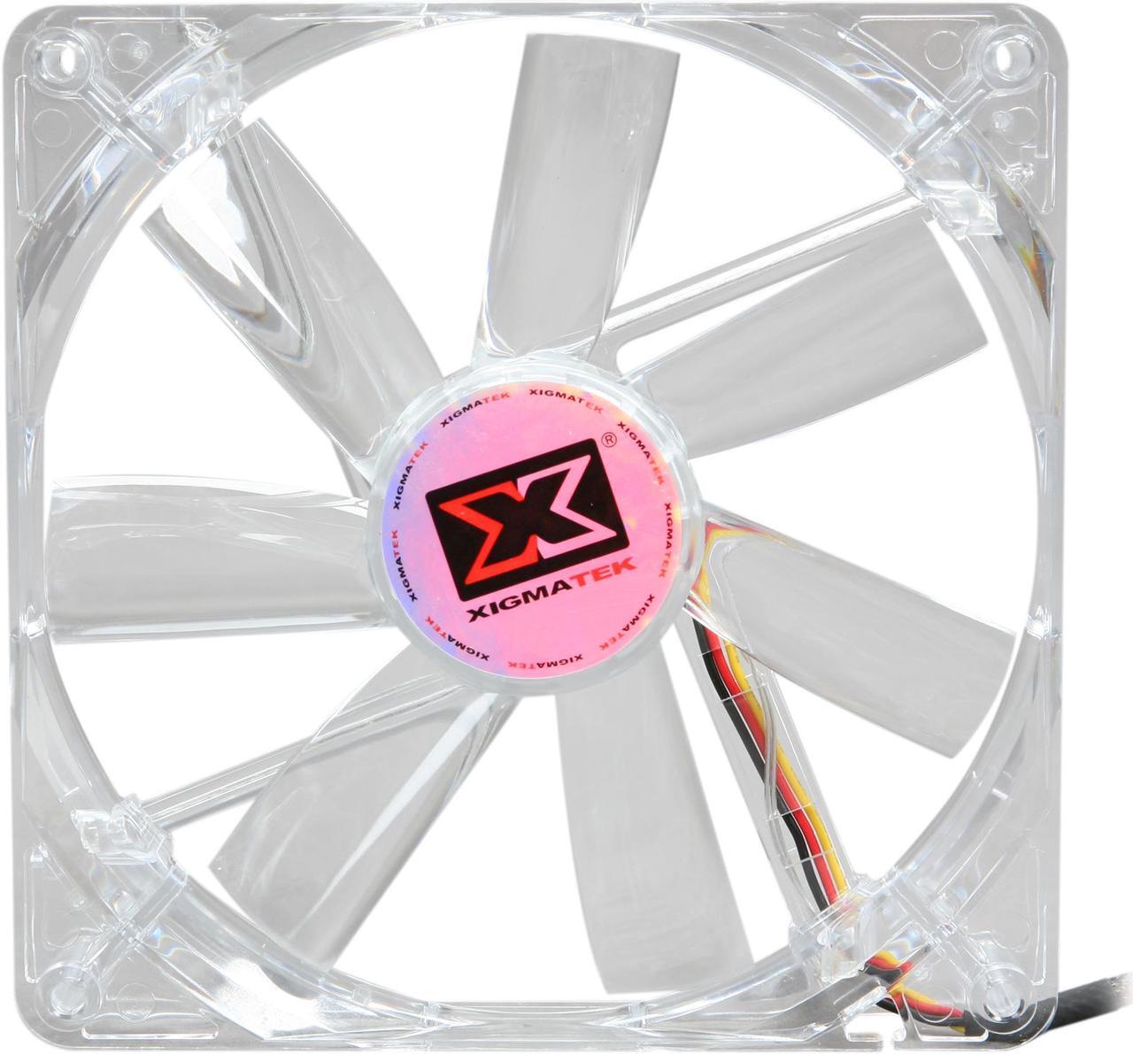 Alt view image 2 of 5 - XIGMATEK FCB (Fluid Circulative Bearing) Cooling System Crystal Series CLF-F1453 140mm Green LED Case Fan PSU Molex Adapter/extender included