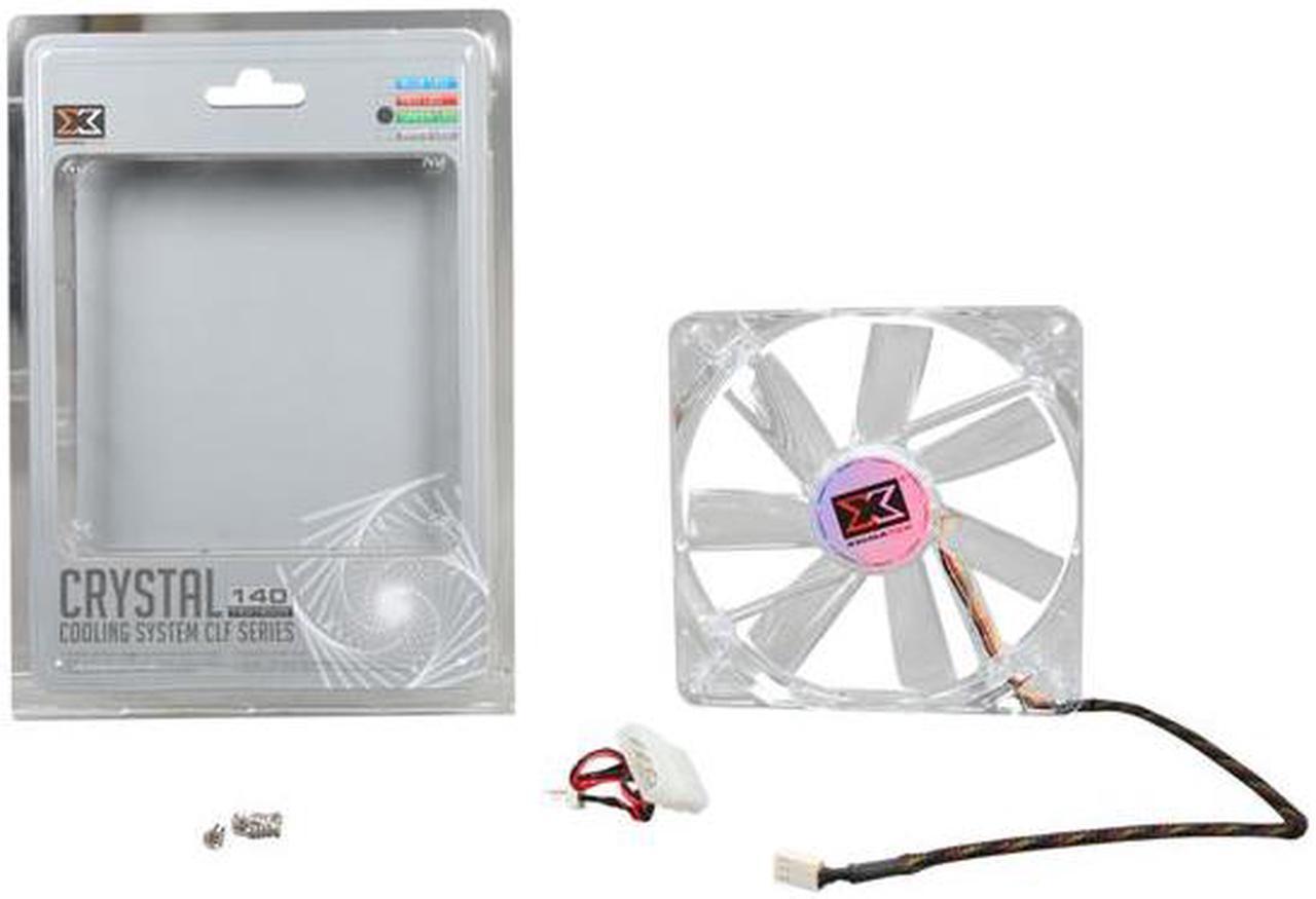 Alt view image 5 of 5 - XIGMATEK FCB (Fluid Circulative Bearing) Cooling System Crystal Series CLF-F1453 140mm Green LED Case Fan PSU Molex Adapter/extender included