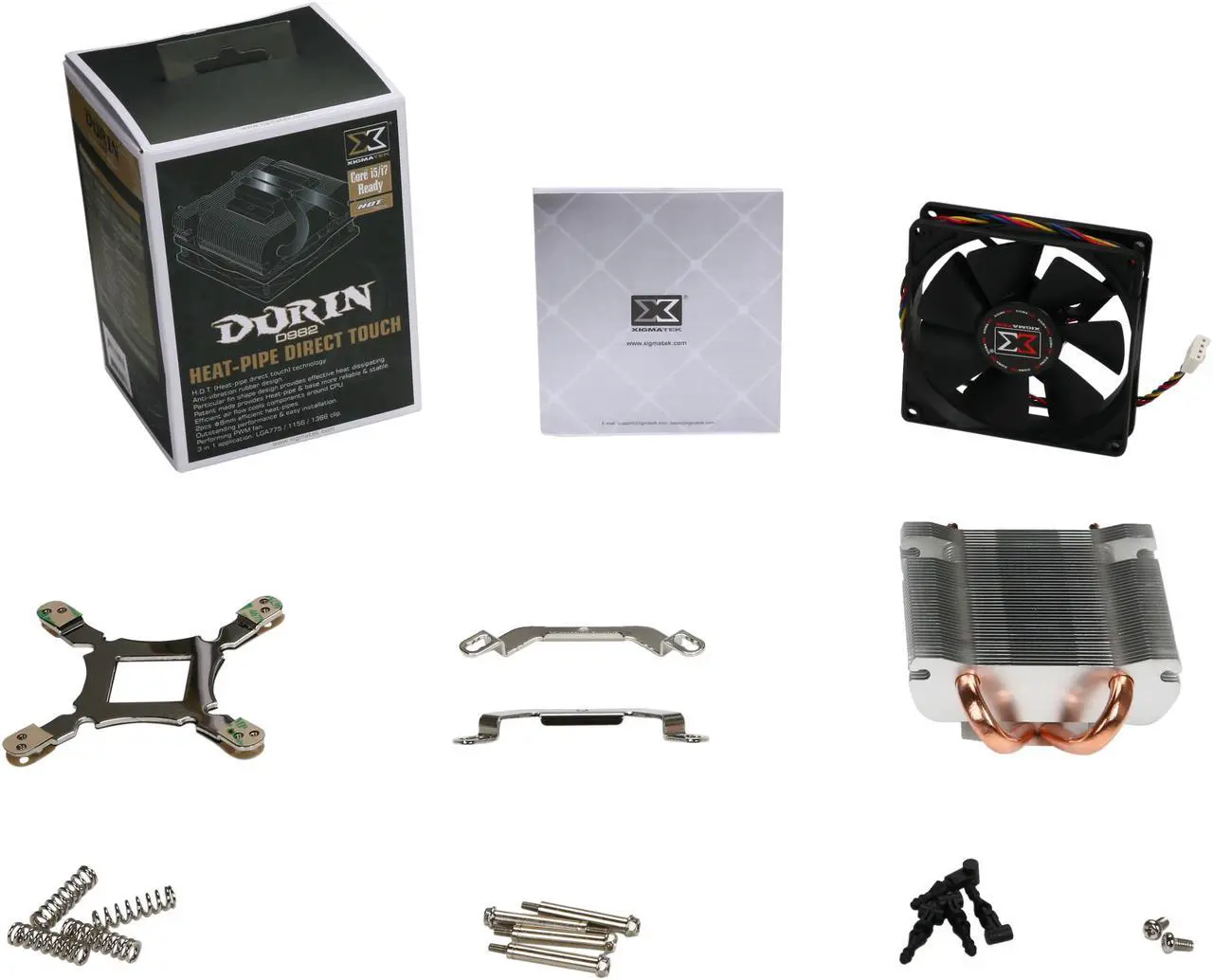 Alt view image 8 of 8 - XIGMATEK Durin D982 92mm Rifle Ultra Low profile CPU Cooler
