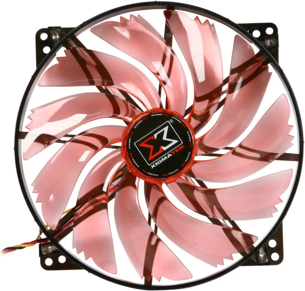 Alt view image 2 of 5 - XIGMATEK FCB (Fluid Circulative Bearing) Cooling System XLF XLF-F1703 170mm LED Orange Case Fan PSU Molex Adapter/extender included