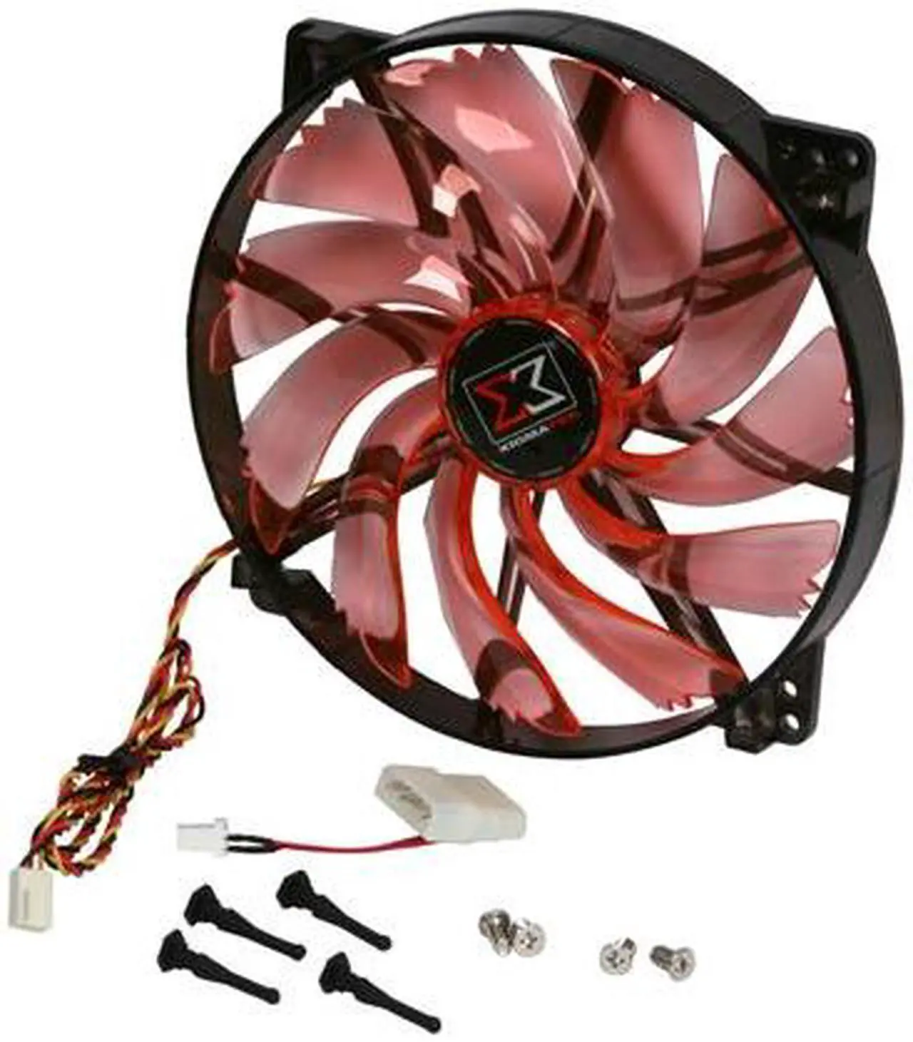Alt view image 4 of 5 - XIGMATEK FCB (Fluid Circulative Bearing) Cooling System XLF XLF-F1703 170mm LED Orange Case Fan PSU Molex Adapter/extender included
