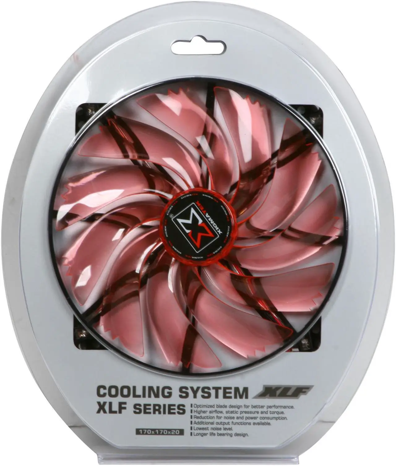 Alt view image 5 of 5 - XIGMATEK FCB (Fluid Circulative Bearing) Cooling System XLF XLF-F1703 170mm LED Orange Case Fan PSU Molex Adapter/extender included