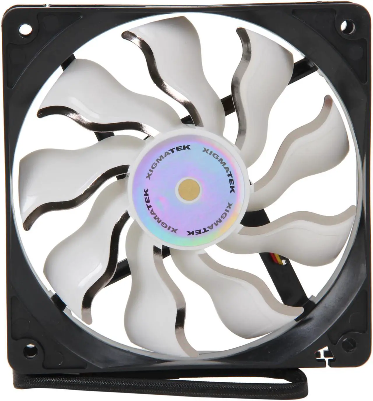 Alt view image 3 of 6 - Xigmatek AOS (Aeronautical Oil System Bearing) XAF-F1252 120MM Fan with Copper Bushing Axis White Blade