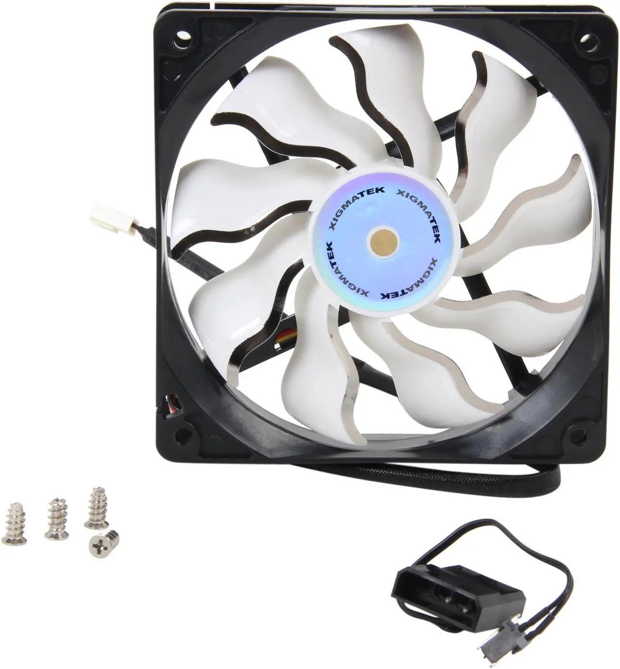 Alt view image 6 of 6 - Xigmatek AOS (Aeronautical Oil System Bearing) XAF-F1252 120MM Fan with Copper Bushing Axis White Blade