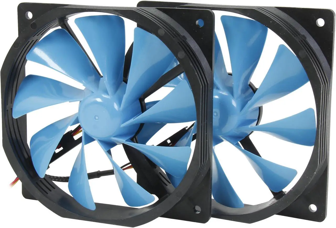 Main image of XIGMATEK XOF-F1253 120mm FCB (Fluid Circulative Bearing) Cooling System 120mm Ocean Blue Case Fan 2-Pack
