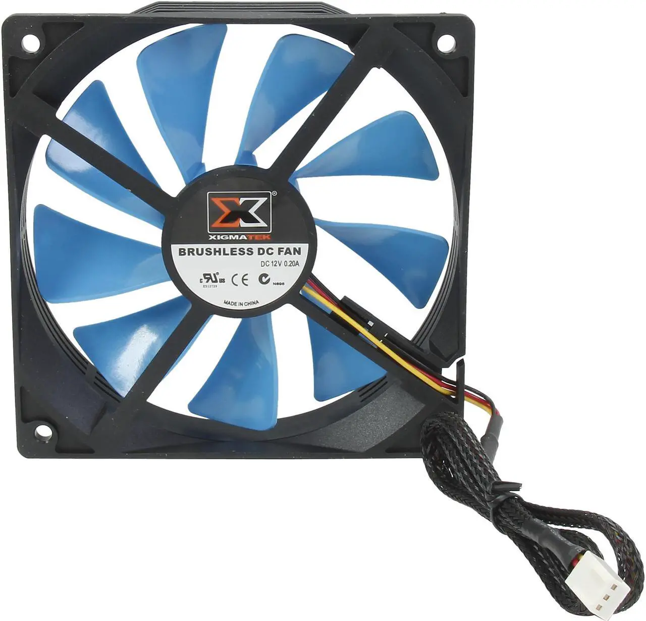 Alt view image 4 of 5 - XIGMATEK XOF-F1253 120mm FCB (Fluid Circulative Bearing) Cooling System 120mm Ocean Blue Case Fan 2-Pack