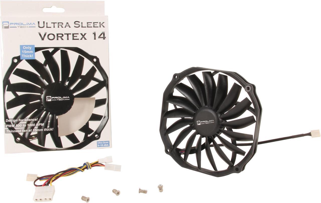 Alt view image 6 of 6 - Prolimatech PRO-USV14 140mm Ultra Sleek Vortex Fan