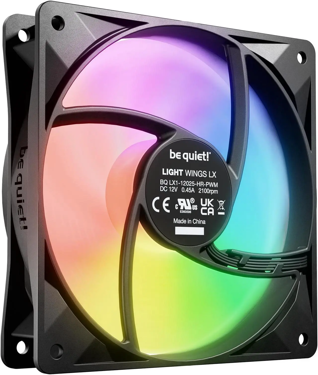 Alt view image 3 of 4 - be quiet! LIGHT WINGS LX 120mm PWM high-speed BL124 120mm ARGB LED Case Fan - Triple Pack