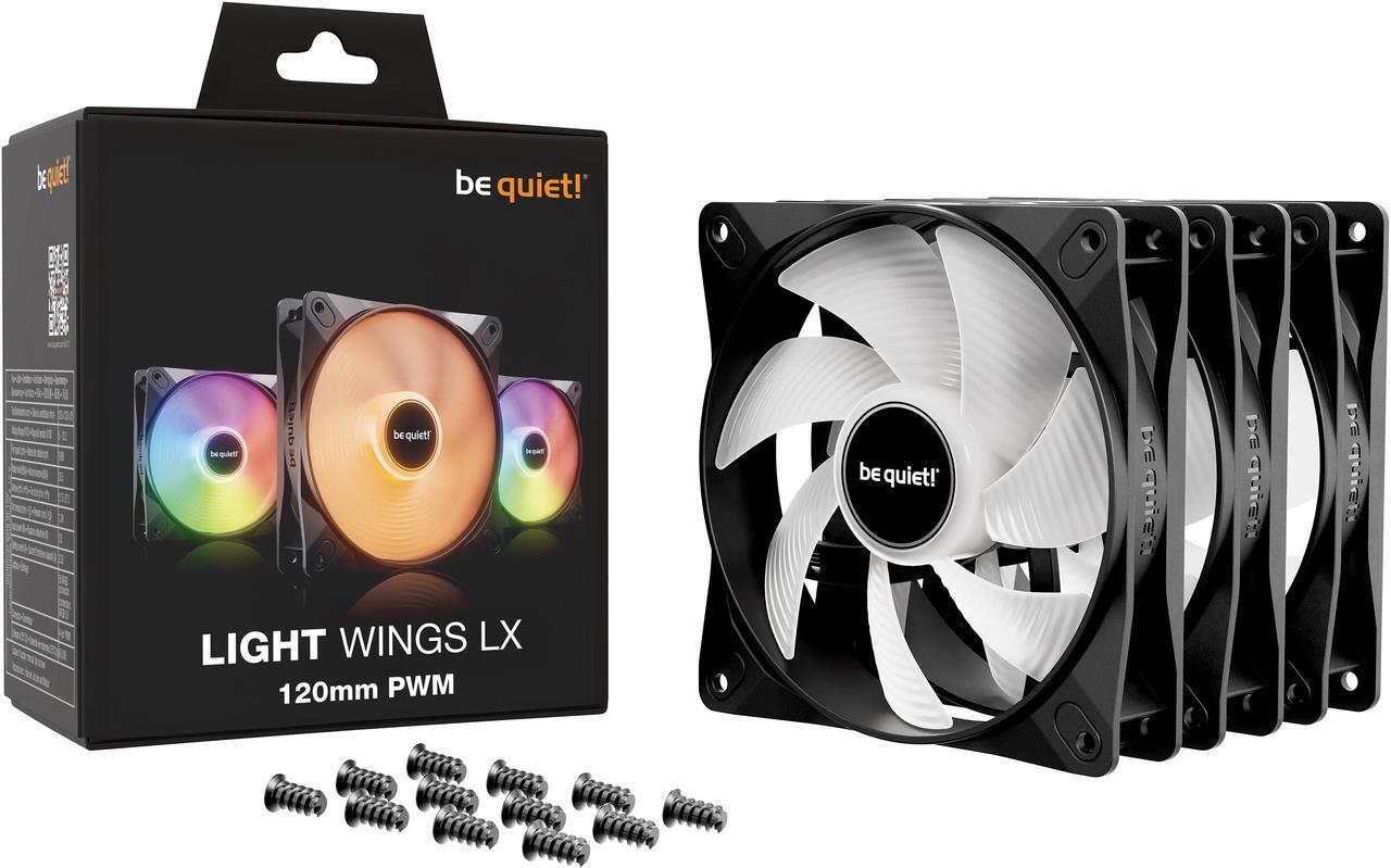 Alt view image 4 of 4 - be quiet! LIGHT WINGS LX 120mm PWM BL121 120 mm ARGB LED Case Fan - Triple Pack
