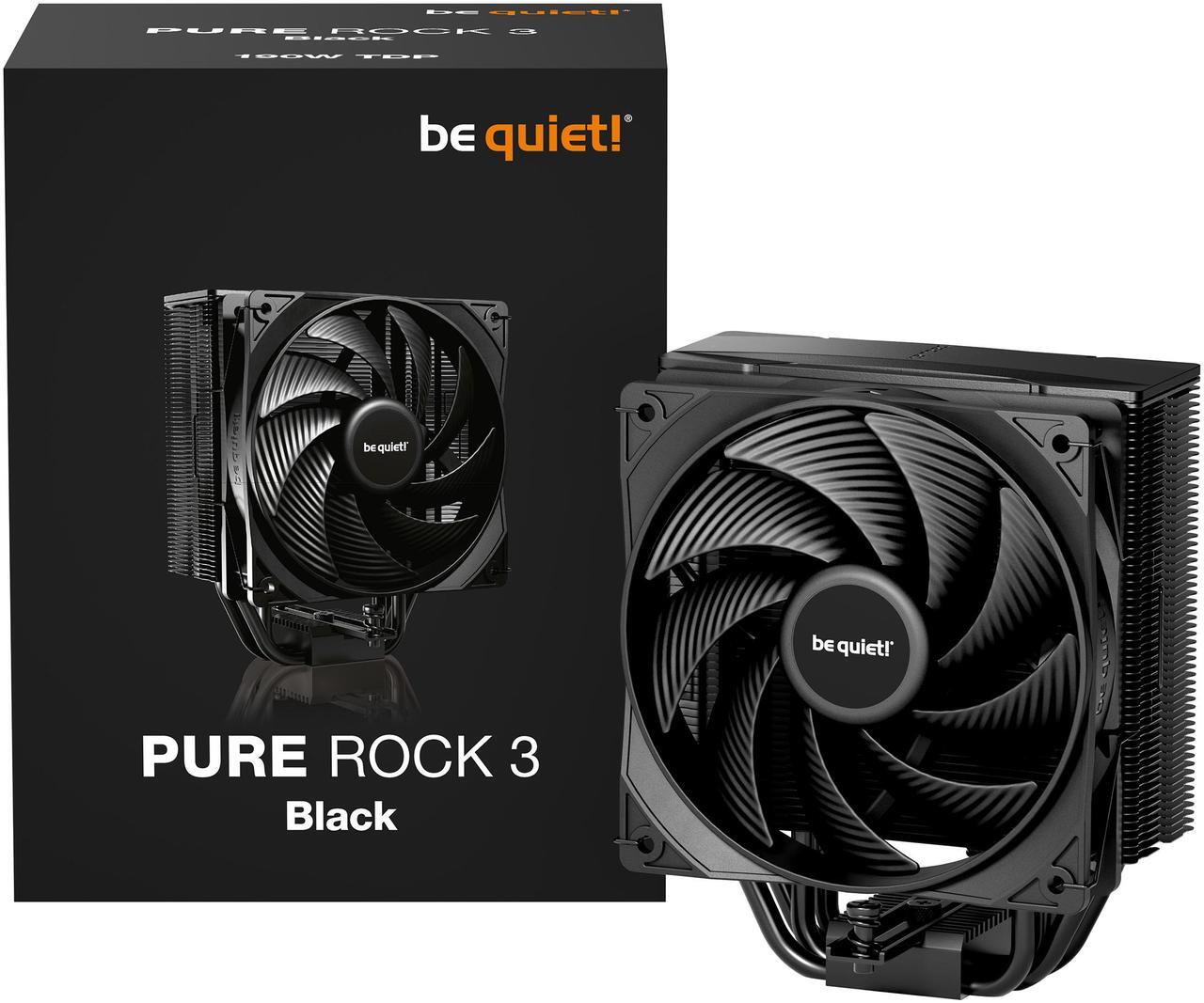 Alt view image 5 of 6 - be quiet! Pure Rock 3 Black 120mm Rifle CPU Cooler Socket compatibility Intel 1851 / 1700 / 1200 / 1150 / 1151 / 1155 and AMD AM5 / AM4