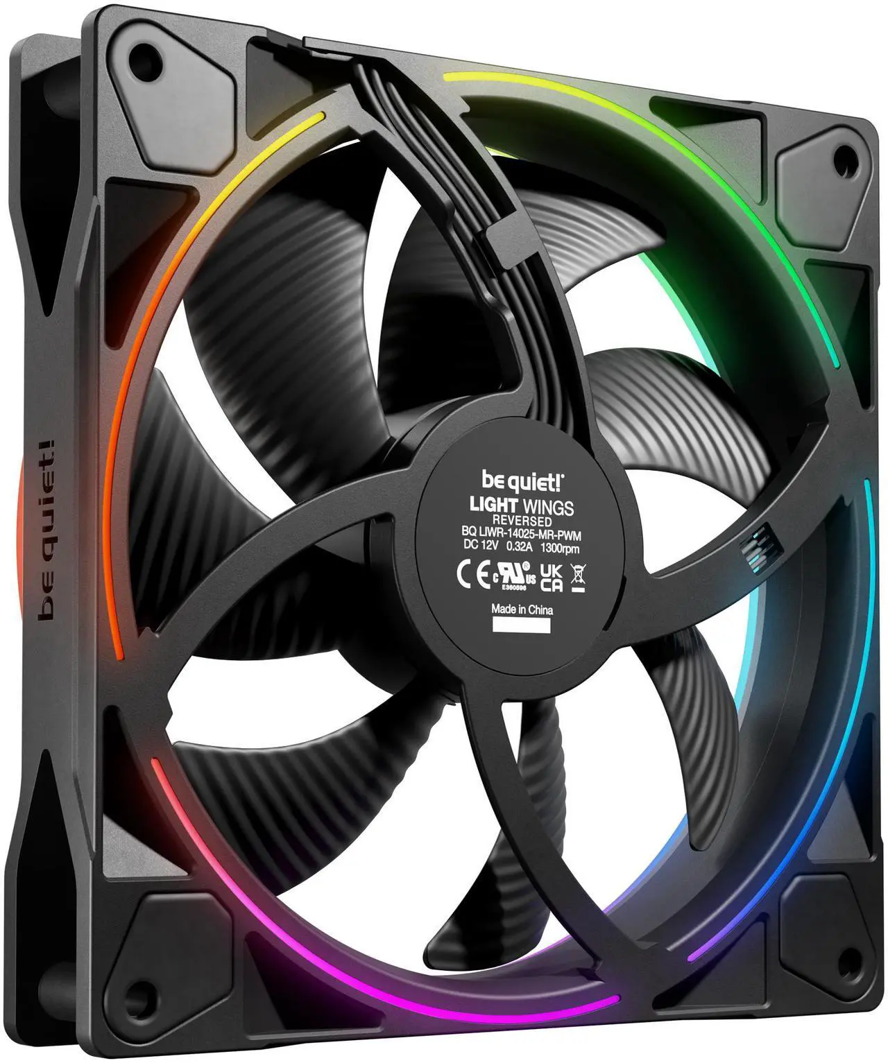 Alt view image 4 of 4 - Light Wings | 140mm PWM High Speed Case Fan | High Performance Cooling Fan | Compatible with Desktop | Low minimum rpm | Low Noise | Black | BL134