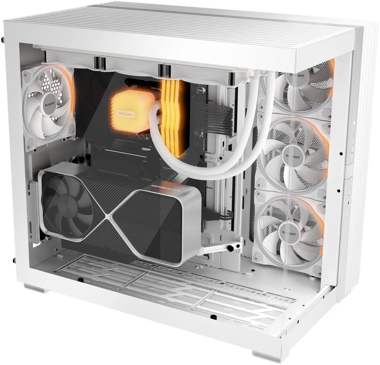 Alt view image 2 of 4 - Light Wings | 140mm PWM High Speed Case Fan | High Performance Cooling Fan | Compatible with Desktop | Low minimum rpm | Low Noise | White | BL135