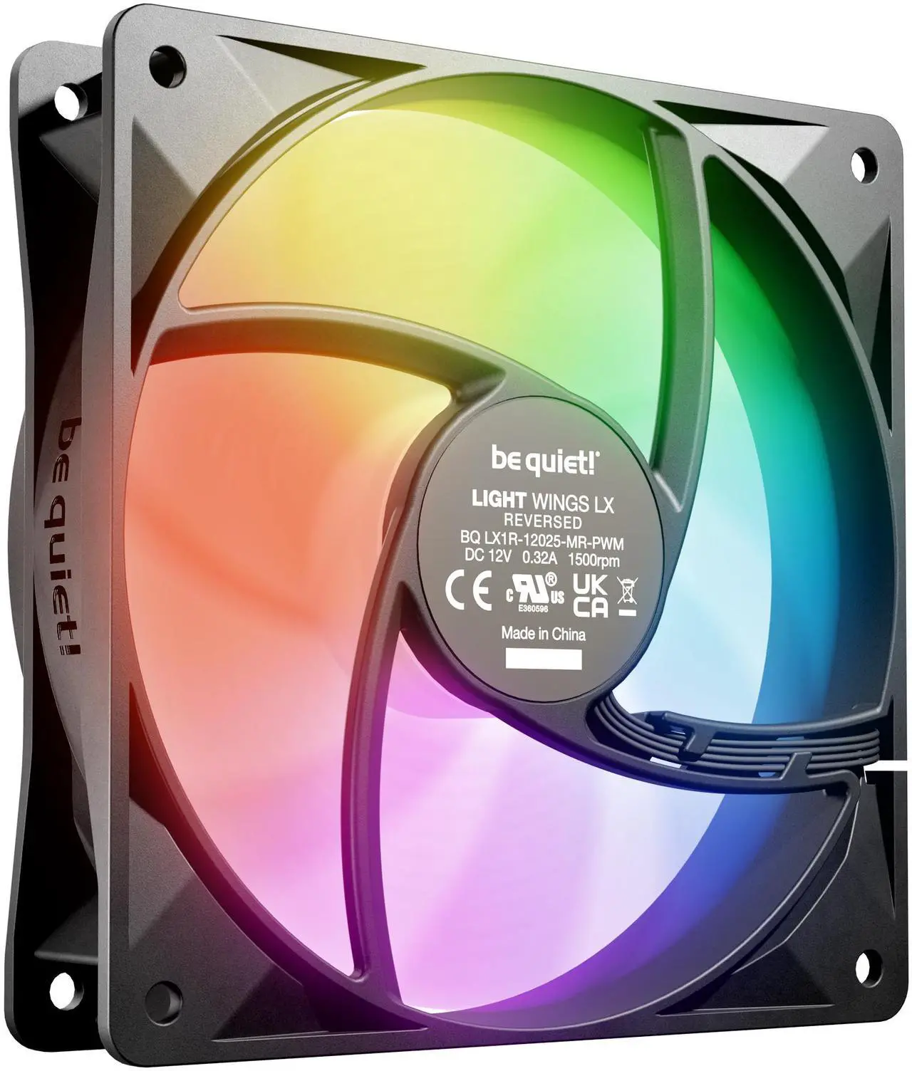 Alt view image 4 of 4 - Light Wings | 120mm PWM High Speed Case Fan | High Performance Cooling Fan | Compatible with Desktop | Low minimum rpm | Low Noise | Black | BL132