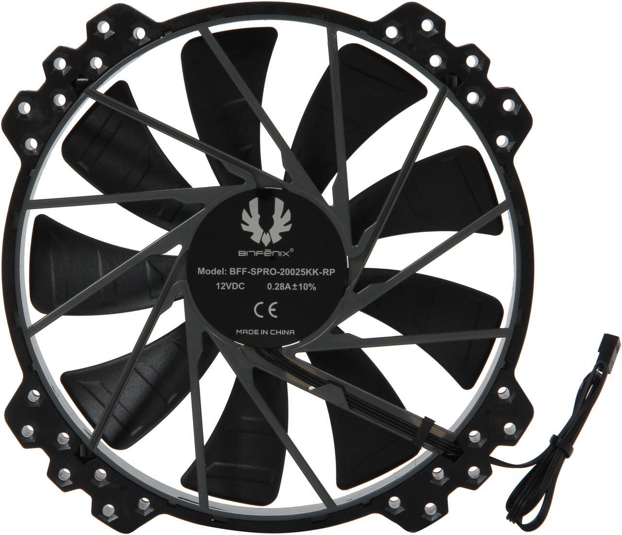 Alt view image 4 of 6 - BitFenix Spectre Pro All Black 200mm Case Fan