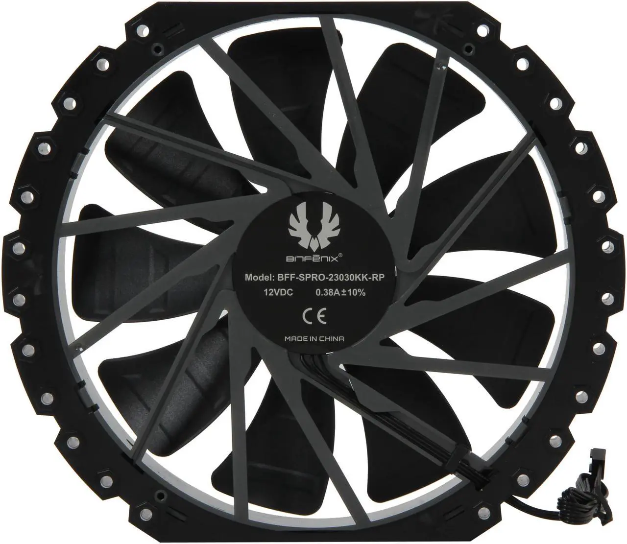 Alt view image 4 of 6 - BitFenix Spectre Pro All Black 230mm Case Fan