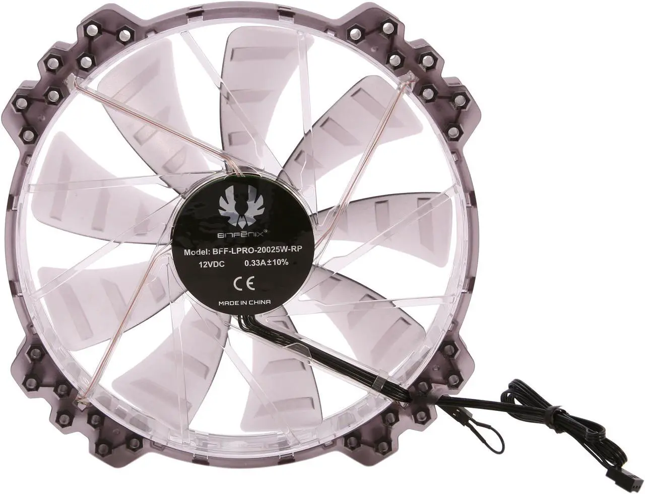 Alt view image 4 of 5 - BitFenix Spectre Pro LED White 200mm Case Fan
