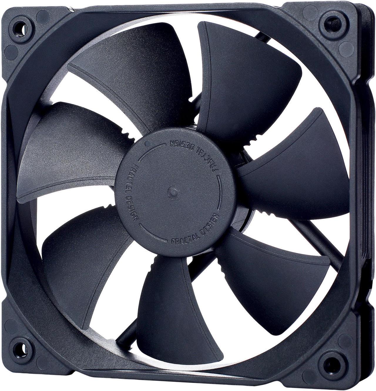 Fractal Design Dynamic X2 PWM GP-12 120mm High Durability Long Life Sleeve Bearing Black Edition Radiator Optimized Computer Case Fan FD-FAN-DYN-X2-GP12-PWM-BK