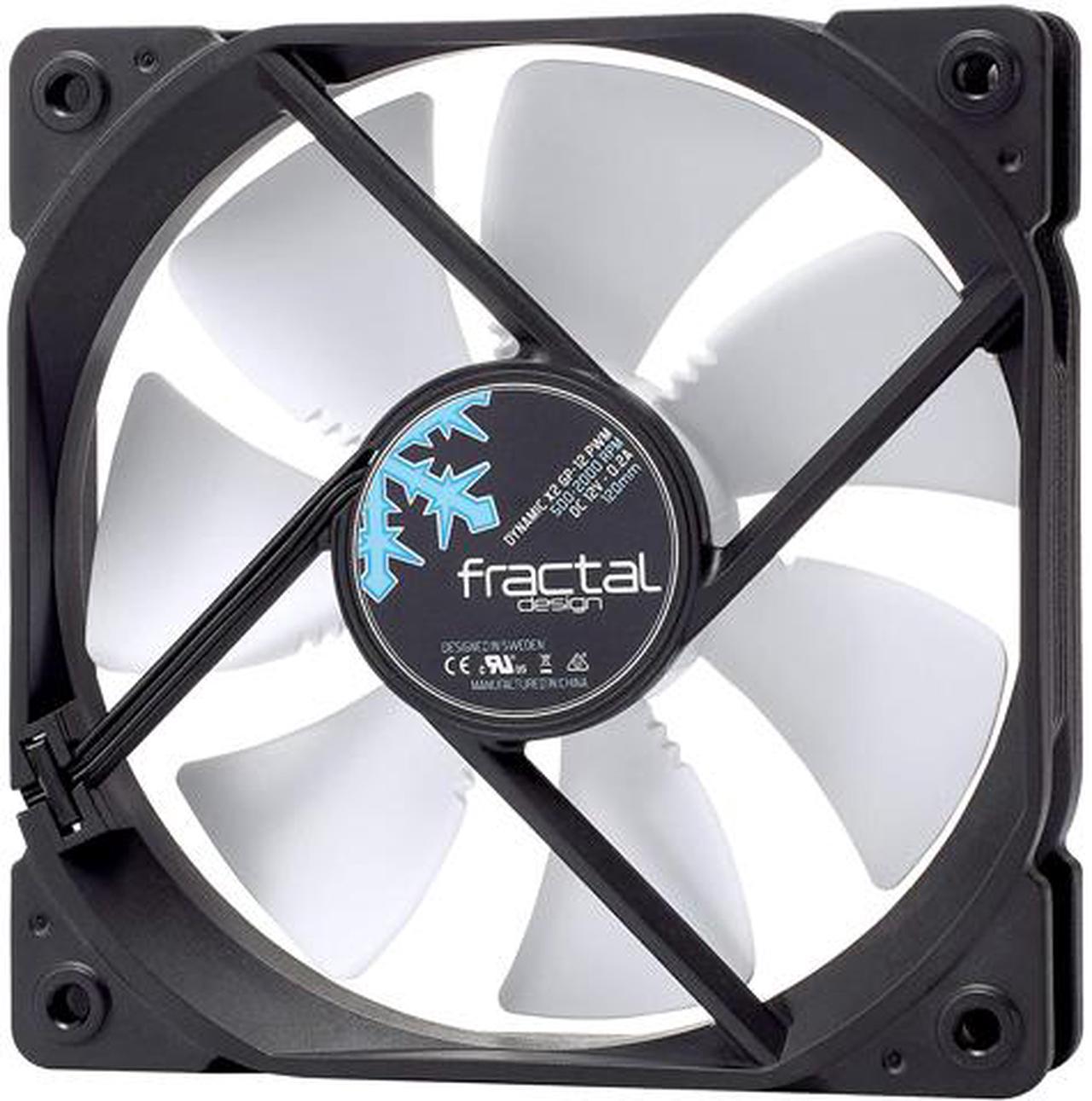 Fractal Design Dynamic X2 PWM GP-12 120mm FD-FAN-DYN-X2-GP12-PWM-WT Non-LED LED Case Fan