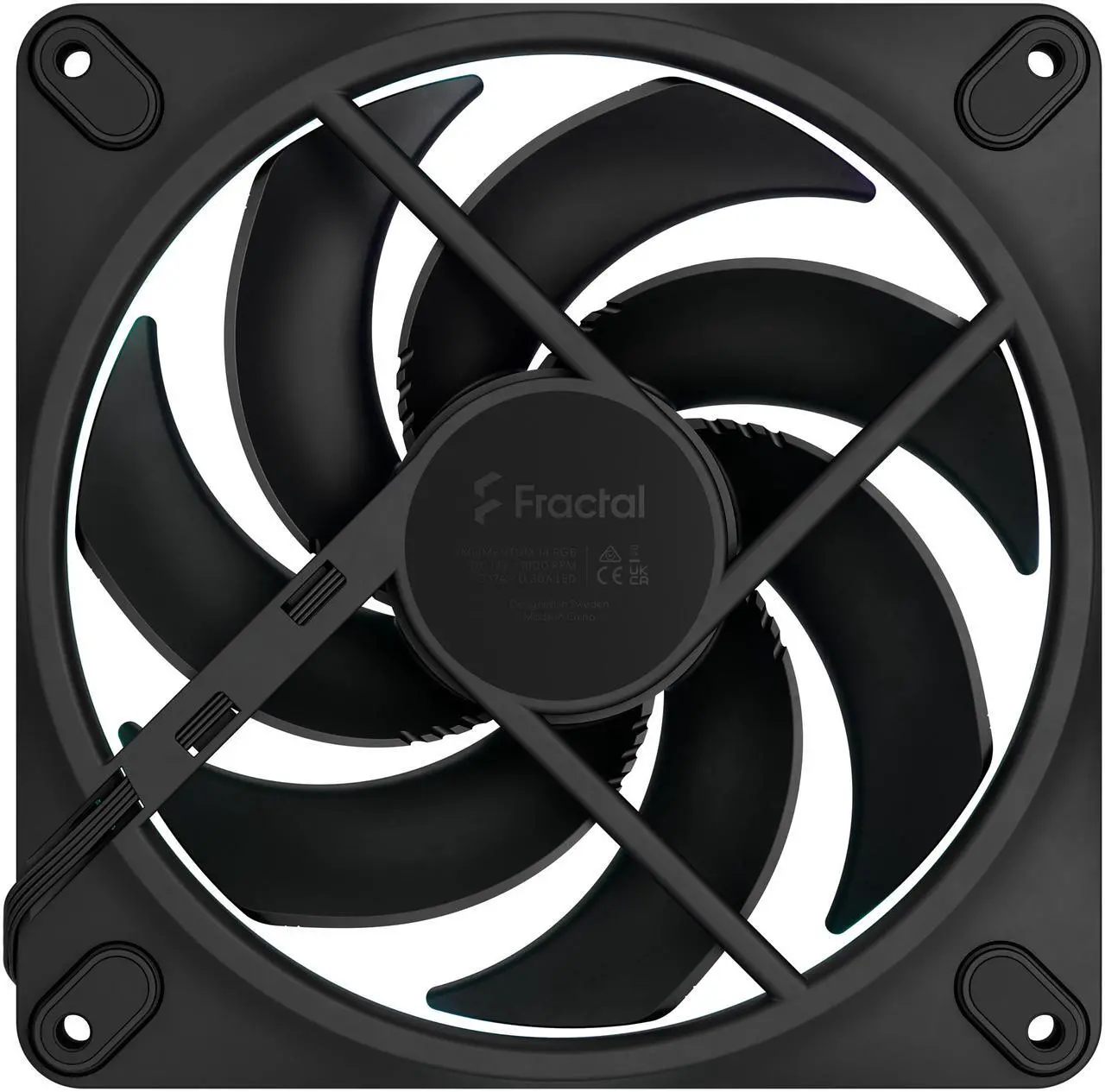 Alt view image 4 of 6 - Fractal Design Momentum 14 RGB PWM Black 140 mm ARGB LED FDB (Fluid Dynamic Bearing) PC Case Fan