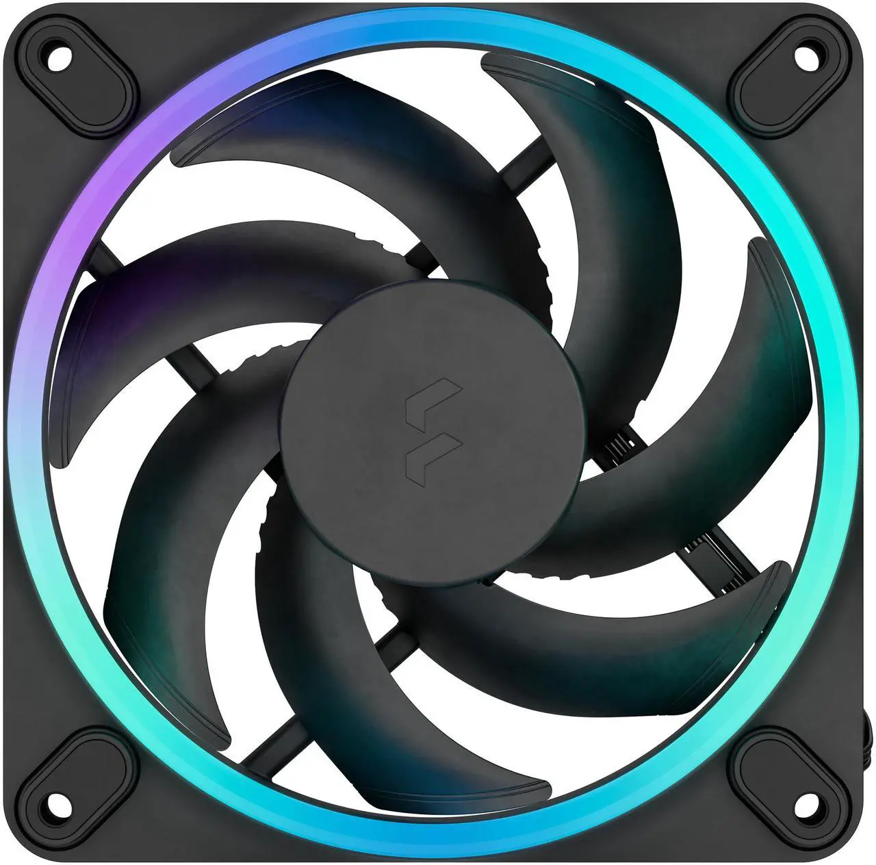 Alt view image 2 of 7 - Fractal Design Momentum 12 RGB PWM Black 120 mm ARGB LED FDB (Fluid Dynamic Bearing) PC Case Fan (3-pack)