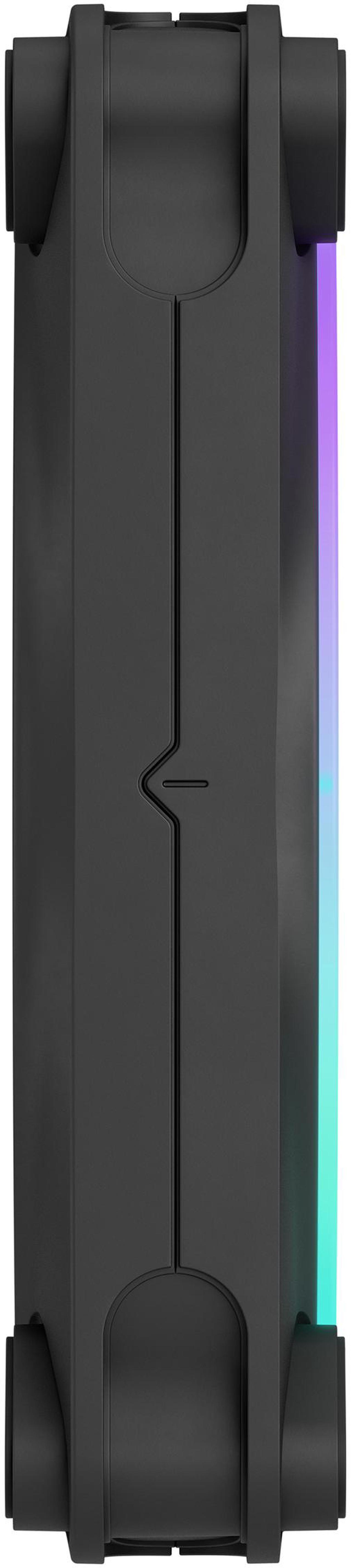 Alt view image 6 of 7 - Fractal Design Momentum 12 RGB PWM Black 120 mm ARGB LED FDB (Fluid Dynamic Bearing) PC Case Fan (3-pack)