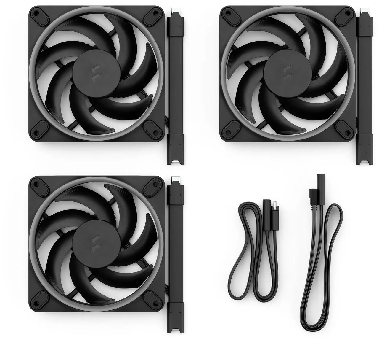 Alt view image 7 of 7 - Fractal Design Momentum 12 RGB PWM Black 120 mm ARGB LED FDB (Fluid Dynamic Bearing) PC Case Fan (3-pack)
